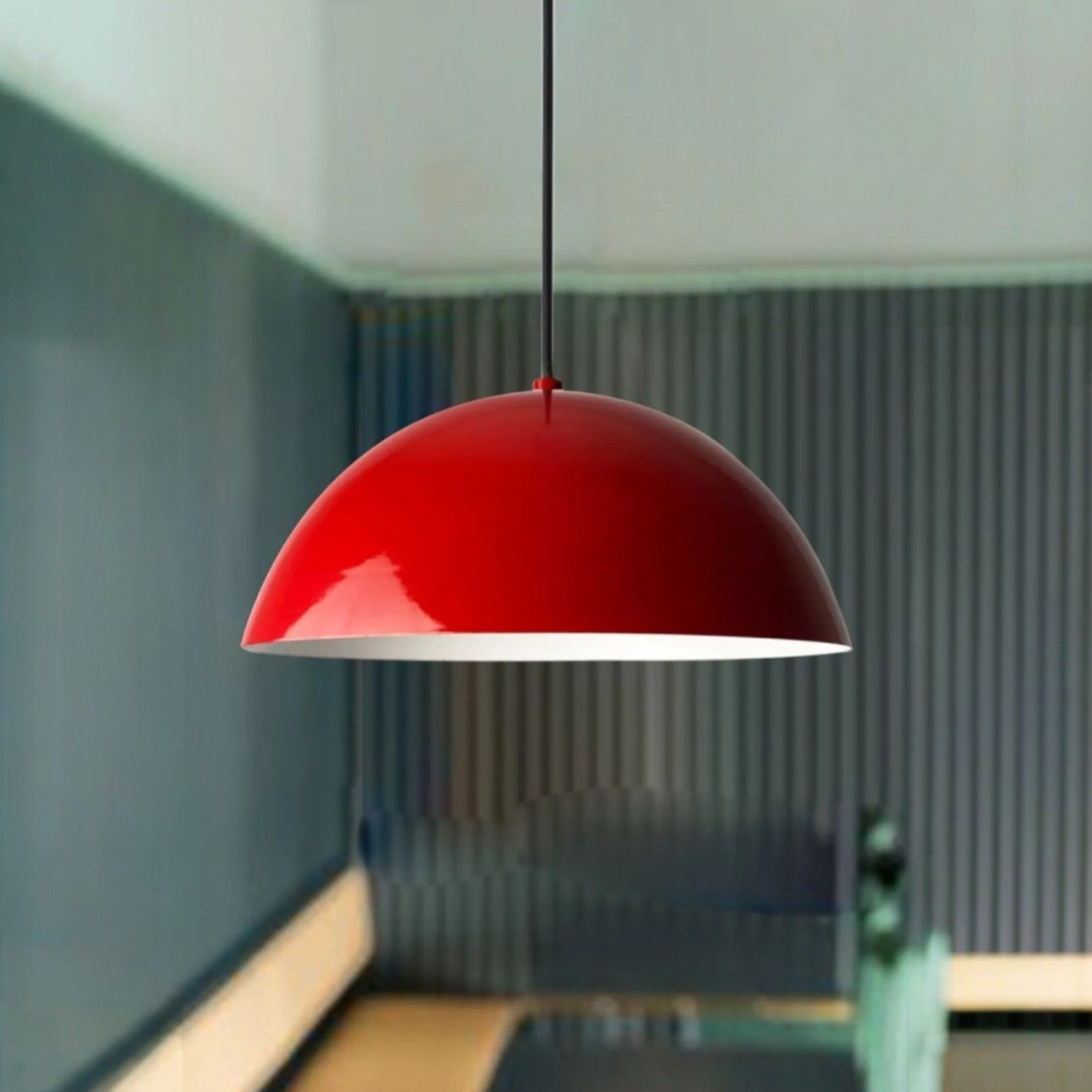 Bamyum Pendelleuchte Bamyum Hängelampe Vintage Ø26 cm E27 Metall Lampe, ohne Leuchtmittel