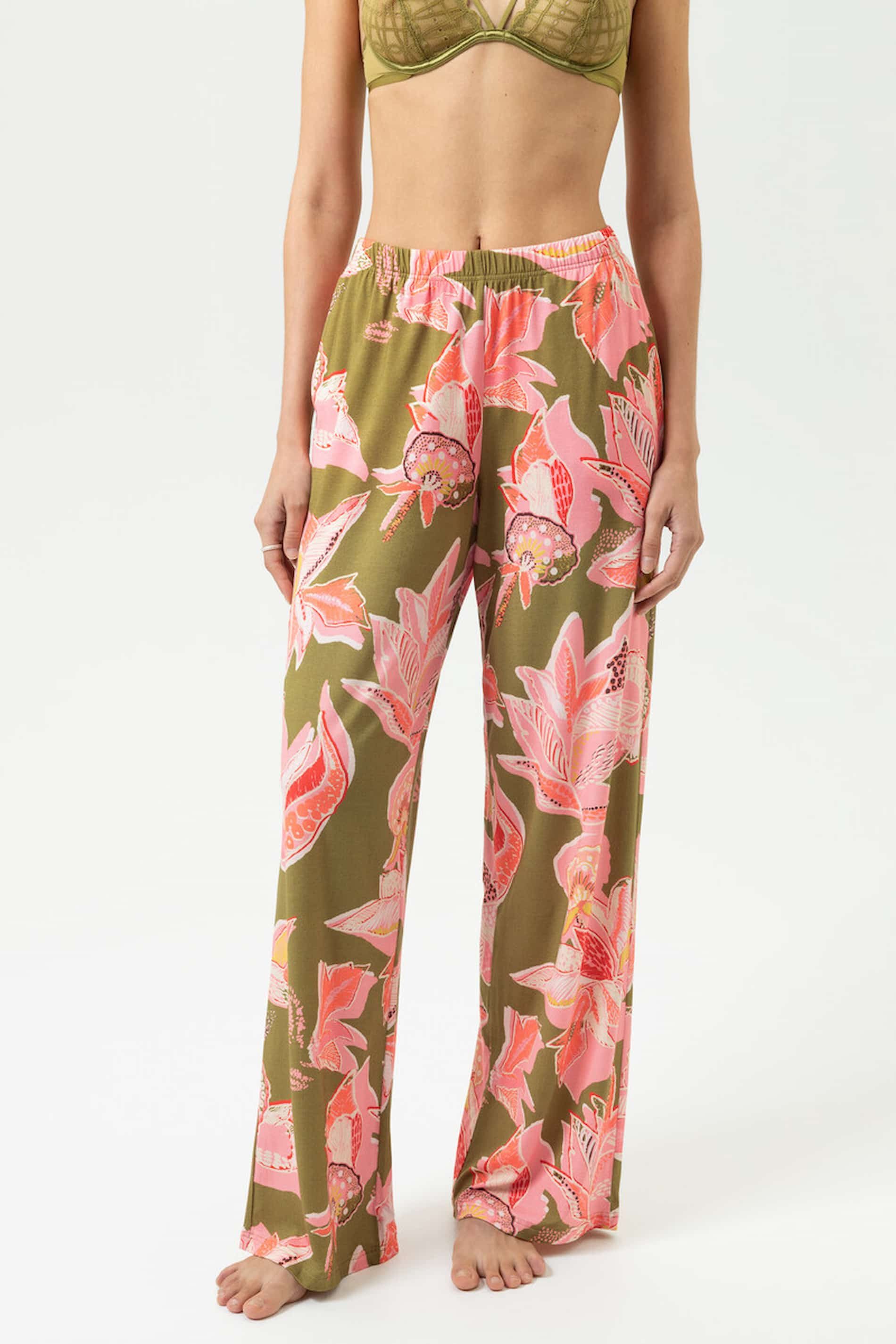 Mey Homewearhose Hose lang FLOWER WHIRL