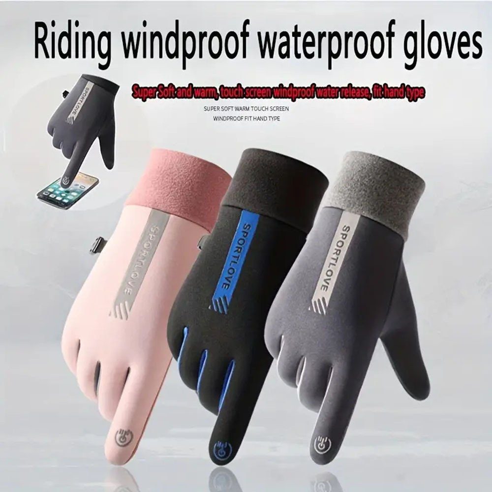 Winddichte Sport-Touchscreen-Wärmehandschuhe, Thermo-Sporthandschuhe black Fahrradhandschuhe boy Blusmart