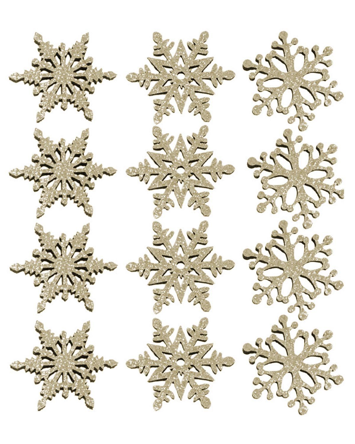 Christbaumschmuck Filz Streudeko mit Glitter ca. 4cm 70090, Gold -