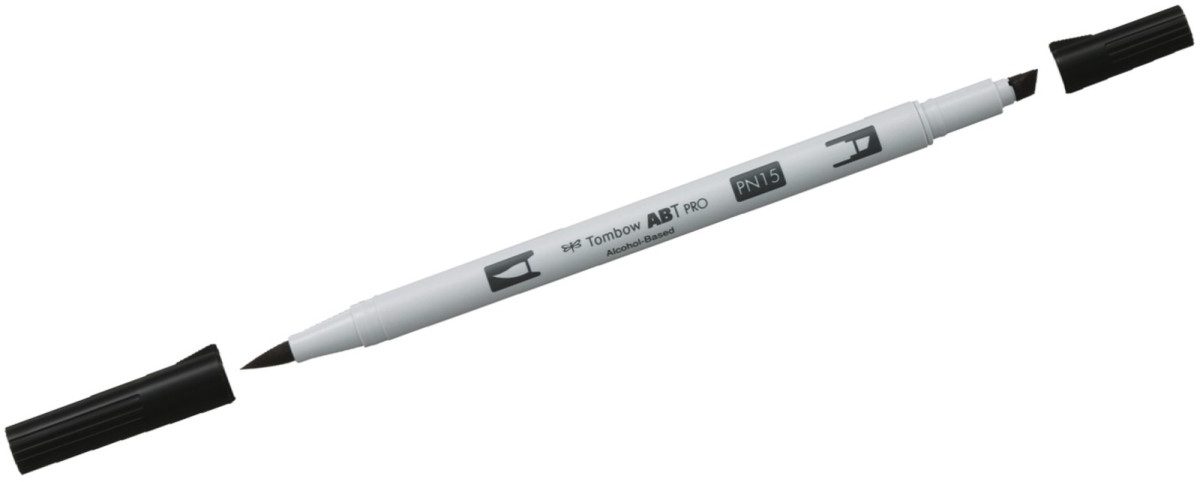 Filzstift Dual-Fasermaler ABT Pro Keilspitze/Pinselspitze Alkoholbasis black