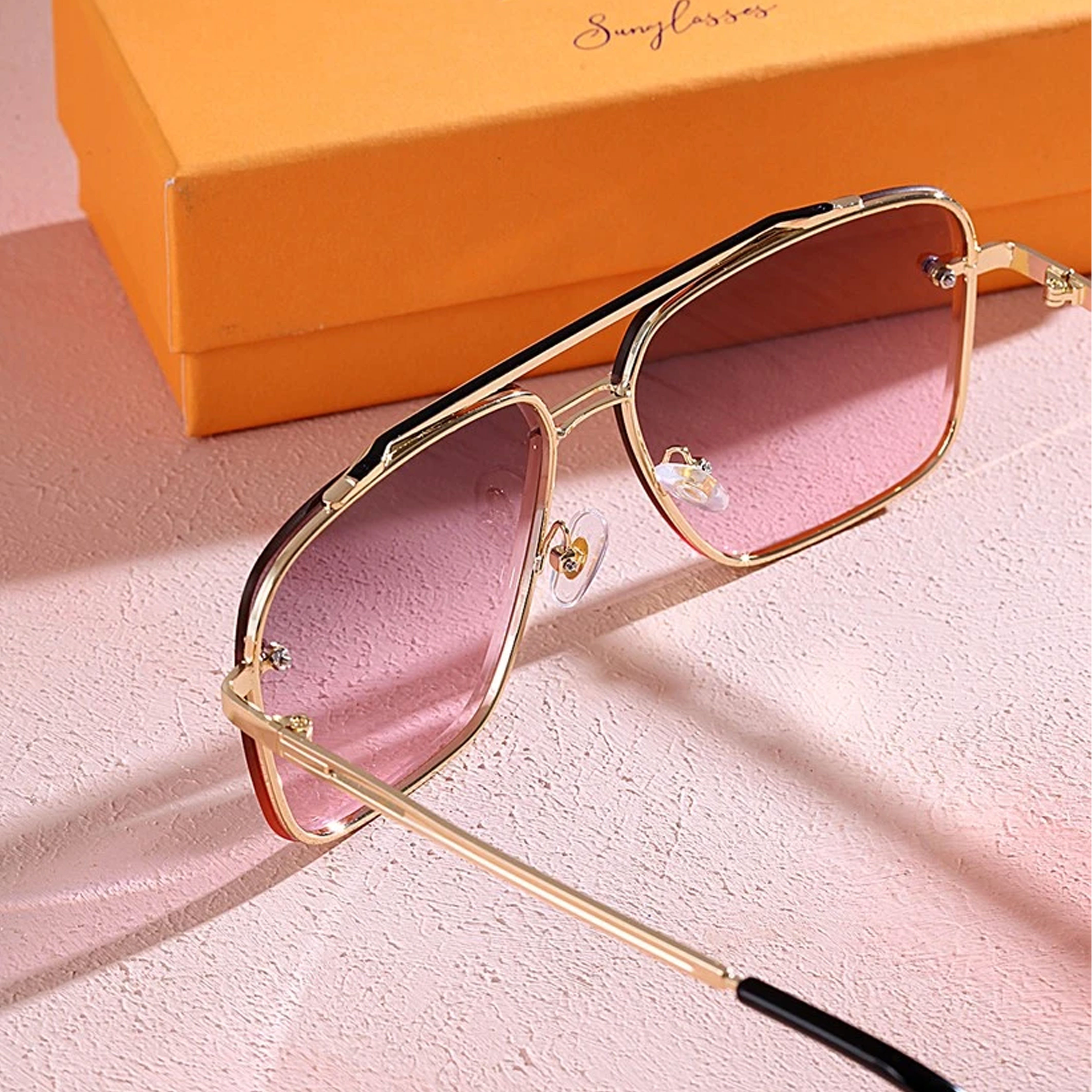 Jungengel Sonnenbrille Polo Air Unisex Retro Vintage Look UV400 Männer & Damen Rechteck (3-teiliges Set, 3-teiliges Set mit Sonnenbrille, Box und Reinigungstuch) 3x Modelle, Metallrahmen, Stylische Sonnenbrille