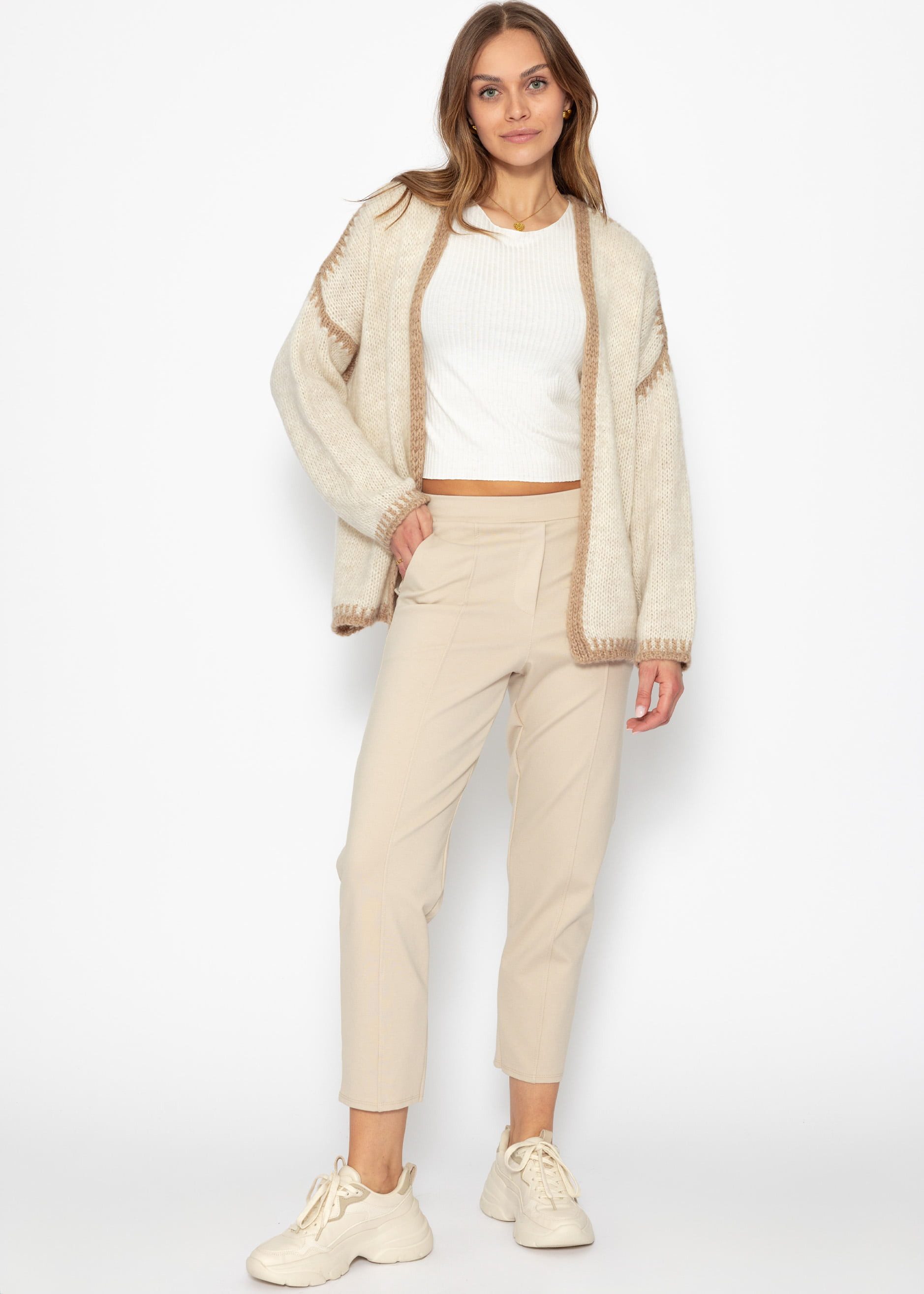 SASSYCLASSY Cardigan Lässige Strickjacke mit markanten günstig online kaufen