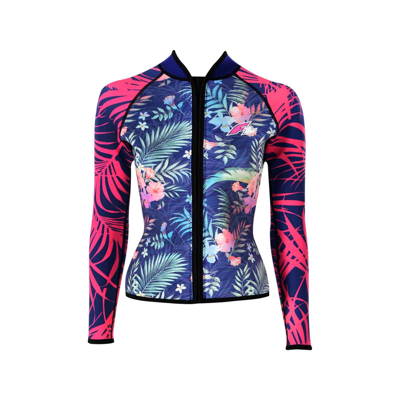 F2 Neoprenanzug F2 Damen Neopren Oberteil Tropical Jacke Lang 2,5 mm L Multicolor