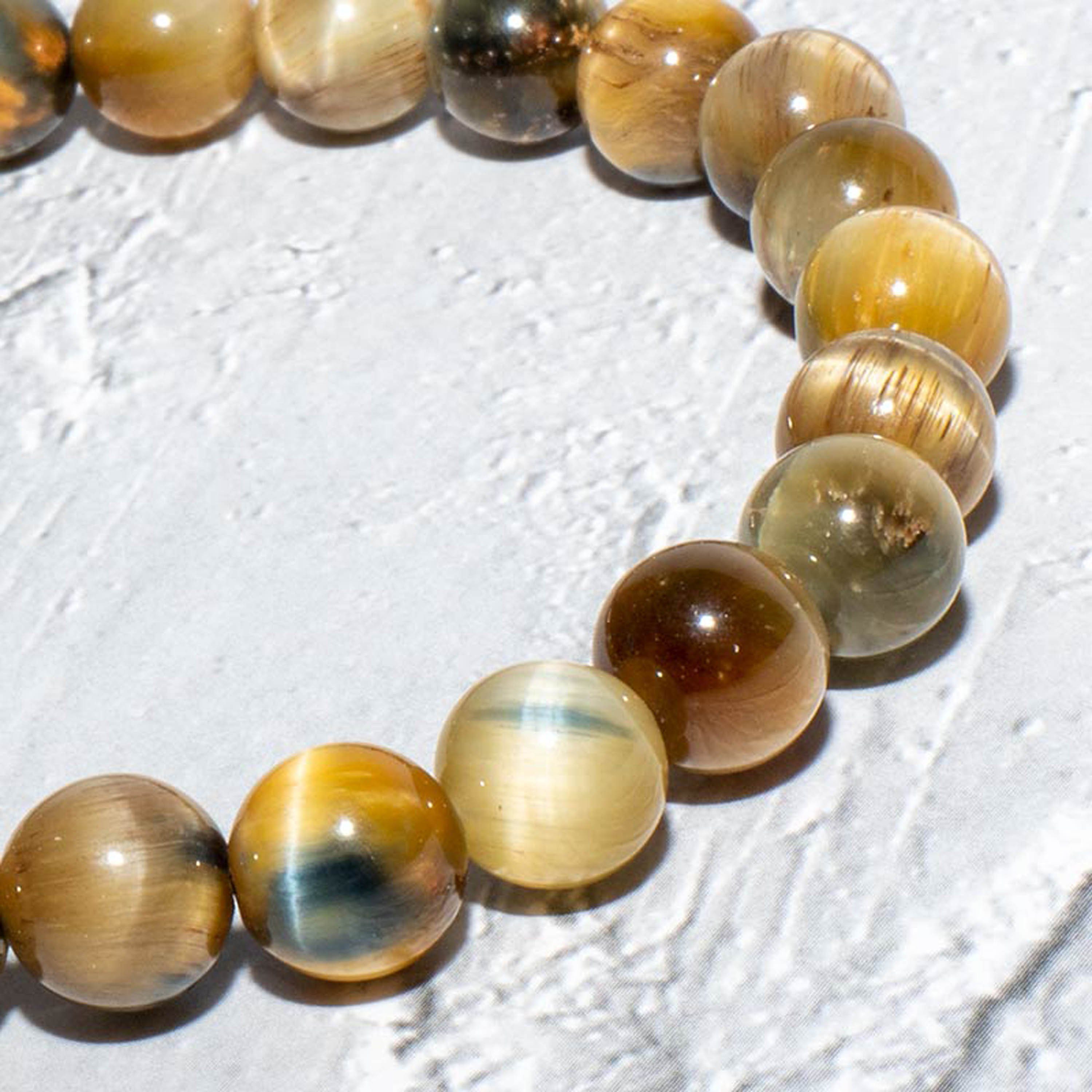 UNIQAL.de Perlenarmband Perlenrmband Naturstein, unisex Casual Heilstein, (Edelstahl, verstellbar, Mix Achat Naturstein, handgefertigt) Heilstein, "UNIQAL" Style
