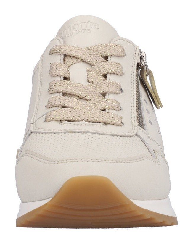 perforierten Einsatz Sneaker Remonte mit offwhite-beige