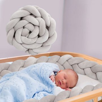 Clanmacy Bettnestchen Baby Nestchen 2/3M Schlafen Kopf Lagerungskissen Pillow Matratze Knotenkissen, (200-tlg)