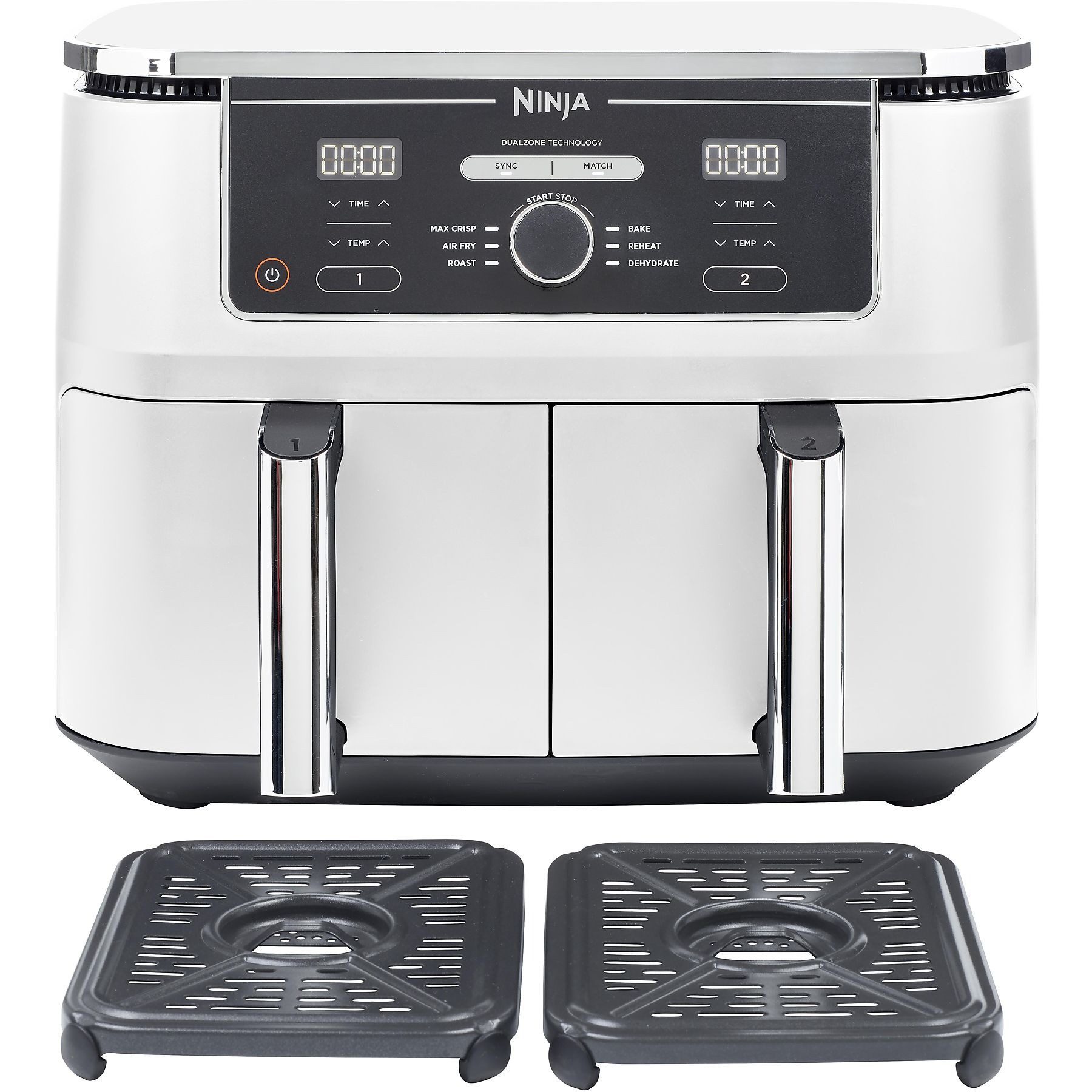 NINJA Heißluftfritteuse Foodi AF400EU Dual Zone Airfryer, 2470 W, mit 6 Programmen, 9,5 L für bis 8 Personen