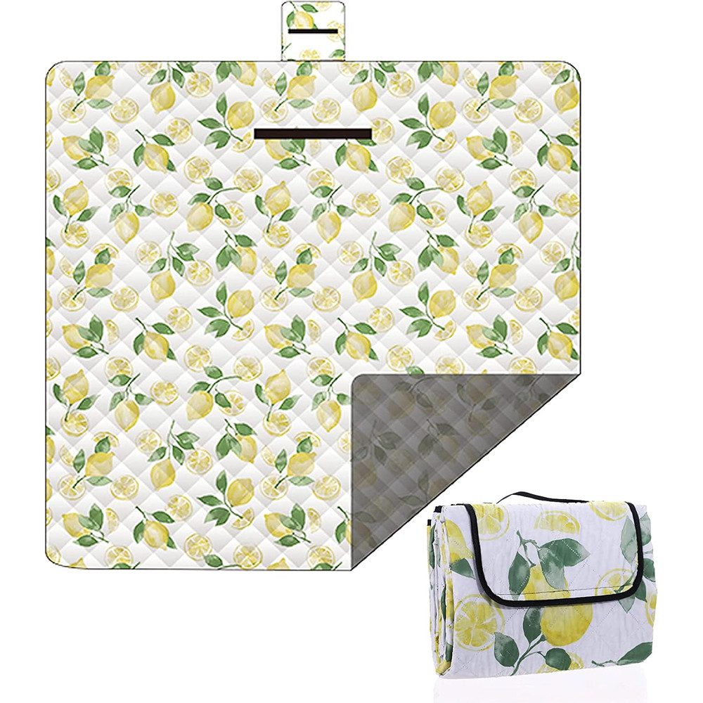 Picknickdecke Picknickdecke, Faltbare Stranddecke Campingdecke, 200 x 200 cm, TUWENA, Wasserdichte Stranddecke, Waschbar Picknick Decke für 4-6 Personen