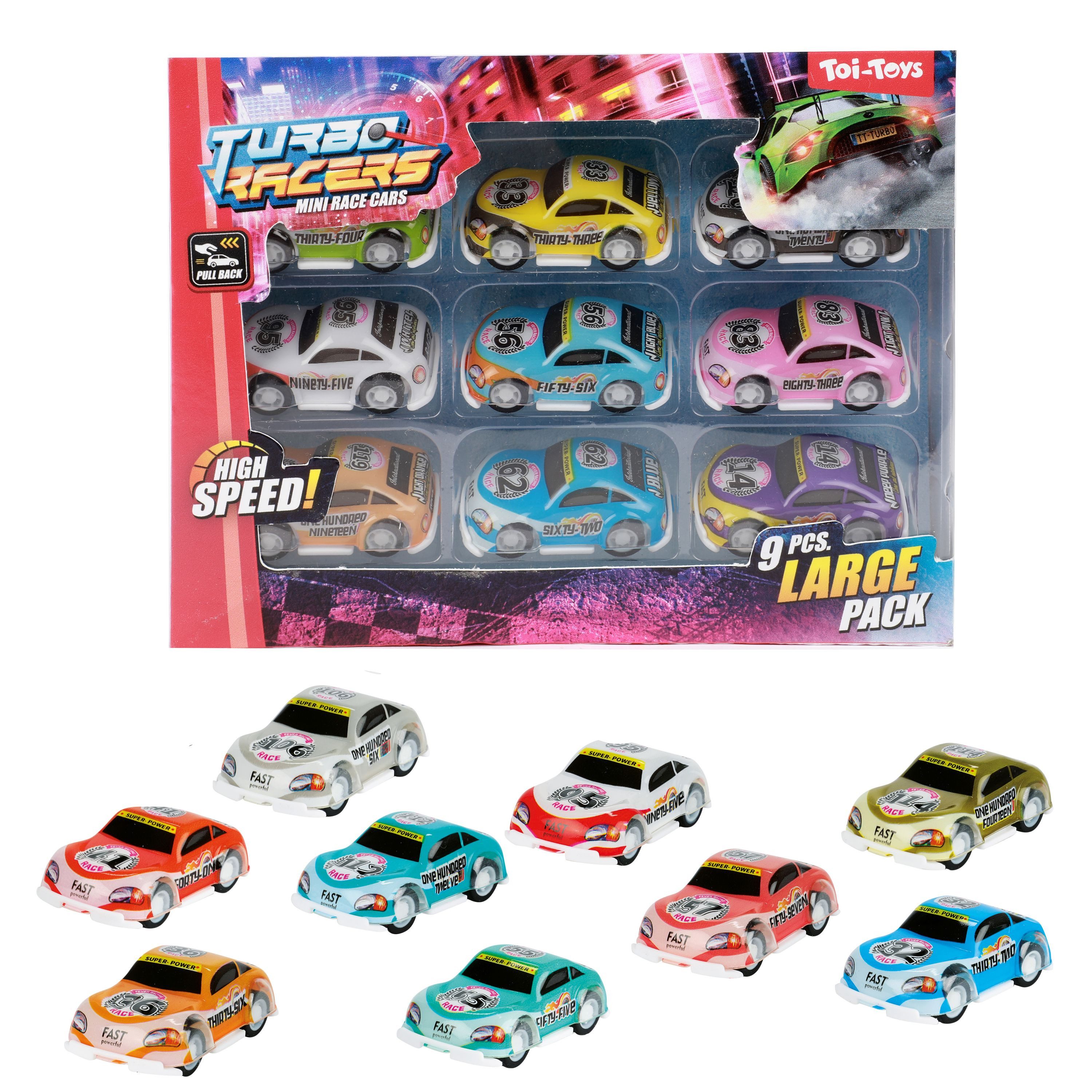 Toi-Toys Spielzeug-Rennwagen Turbo Racers Set Rallye Autos[ 630810]