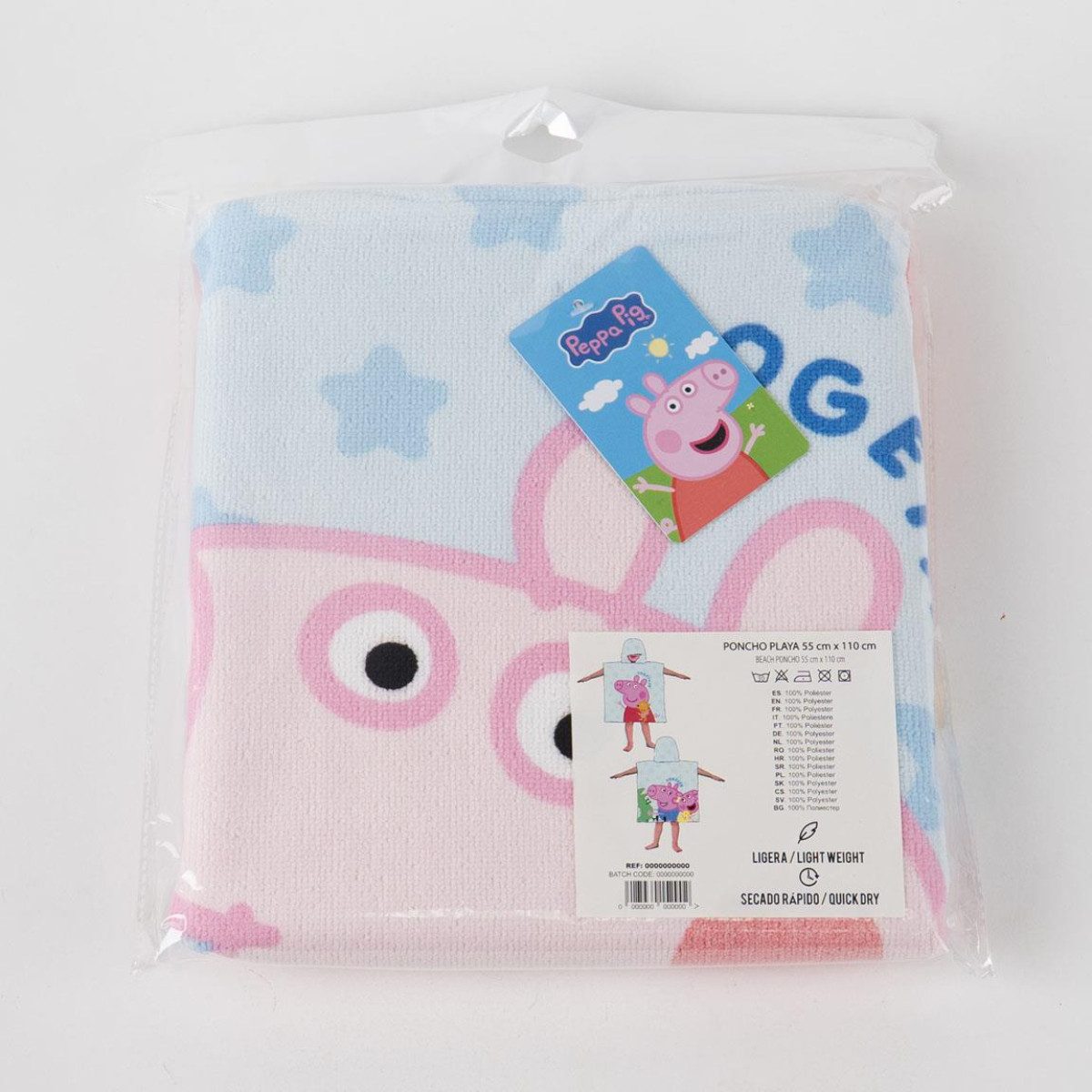 Peppa Pig Badeponcho Kinder Badeponcho 55 × 54 cm 100% Polyester 250 gsm – Bild 4 von 4