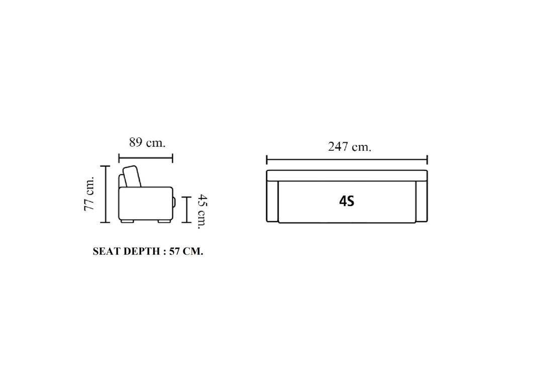 Salottini Chesterfield-Sofa 4er XL Sofa Chesterfield 4-Sitzer Couch King Deluxe VOLLLEDER Leder, XL Sofa