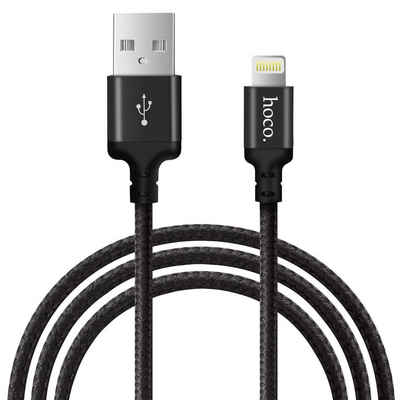 HOCO X14 USB Daten & Ladekabel bis zu 2.4A Ladestrom Smartphone-Kabel, Lightning, USB Typ A (100 cm), Hochwertiges Aufladekabel für iPhone, iPad oder den iPod