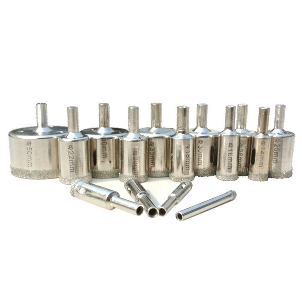 MODFU Bohrkrone 10er Set Diamantbohrer Set Keramikfliesen Bohrer Glasbohrer günstig online kaufen