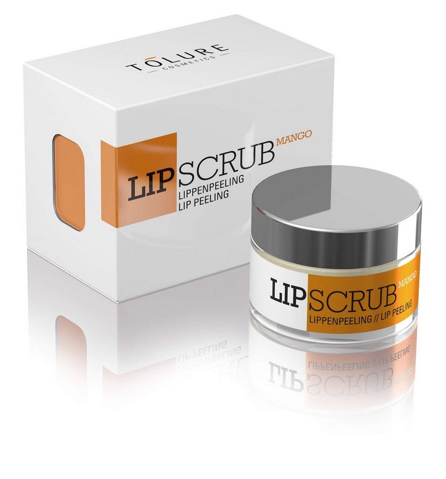 Tolure Lippenpeeling Lipscrub® Mango, Feuchtigkeitsspendendes  Lippen-Zuckerpeeling mit nährender Wirkung