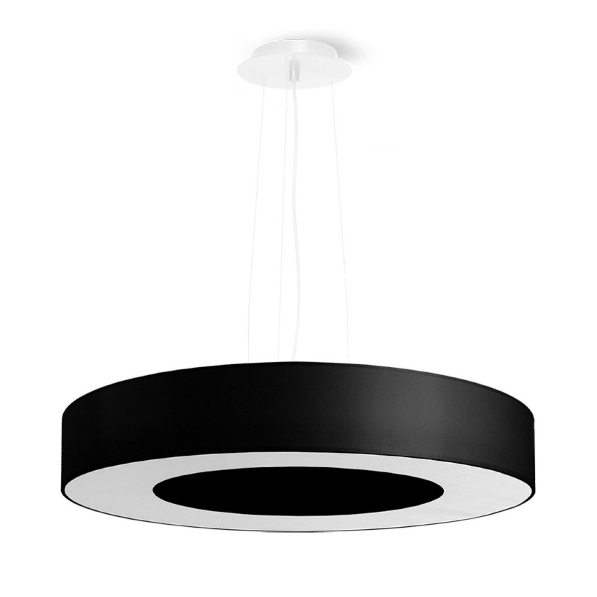 SOLLUX lighting Kronleuchter Kronleuchter Saturno Slim 50 Schwarz, Nicht enthalten