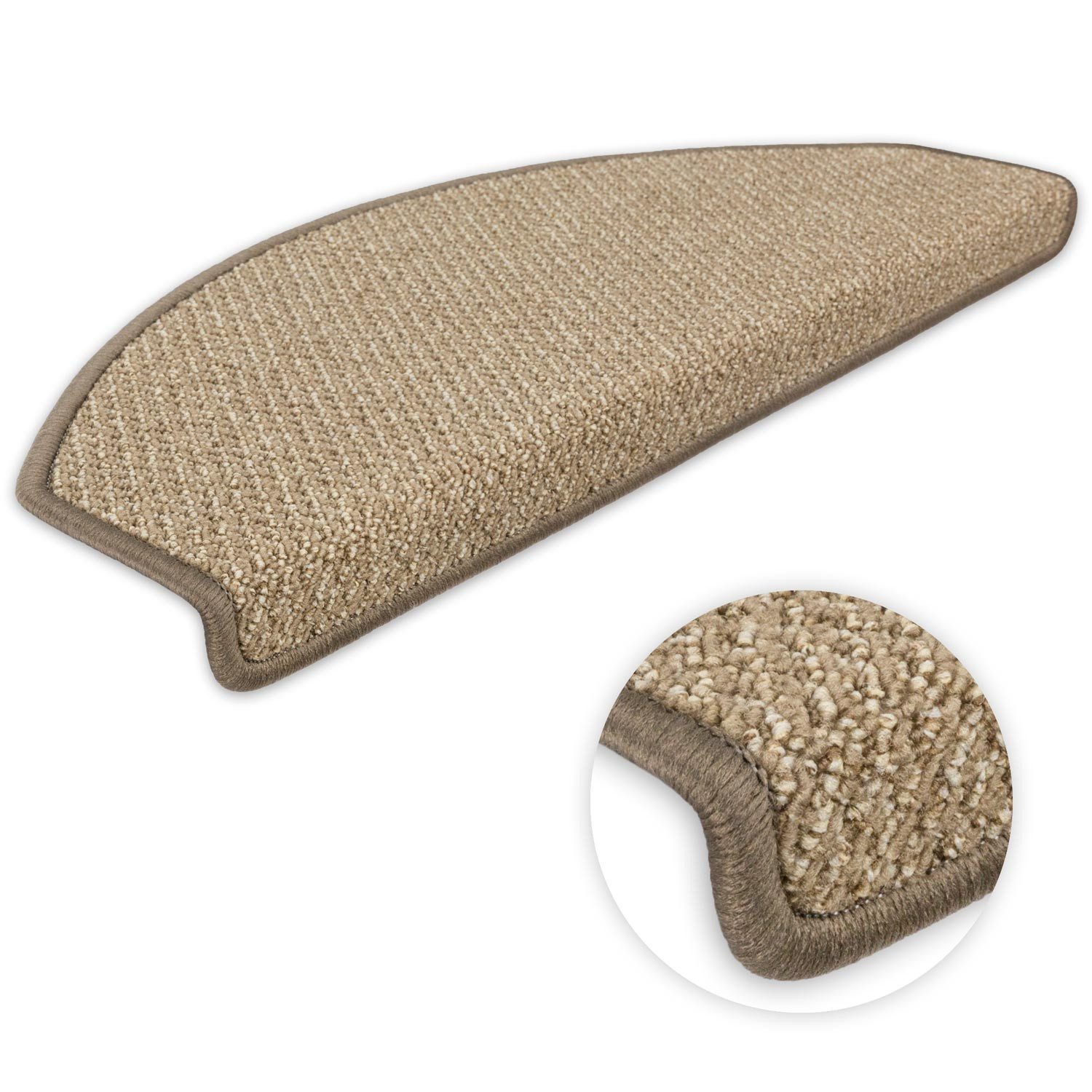 Metzker® Stufenmatte Stufenmatten DAS TEPPICHWERK Lord Halbrund in SparSets, halbrund, Höhe: 8 mm, gekettelt