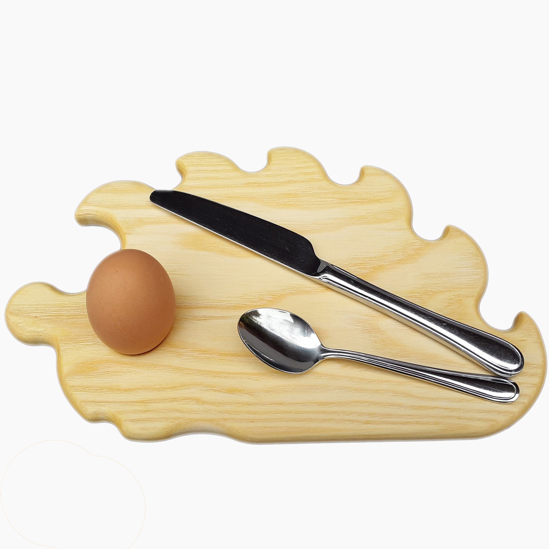 Spielzeuge Eschenholz, Eierbecher,Made in klein, Germany Igel Frühstücksbrett mit Frühstücksbrettchen Madera