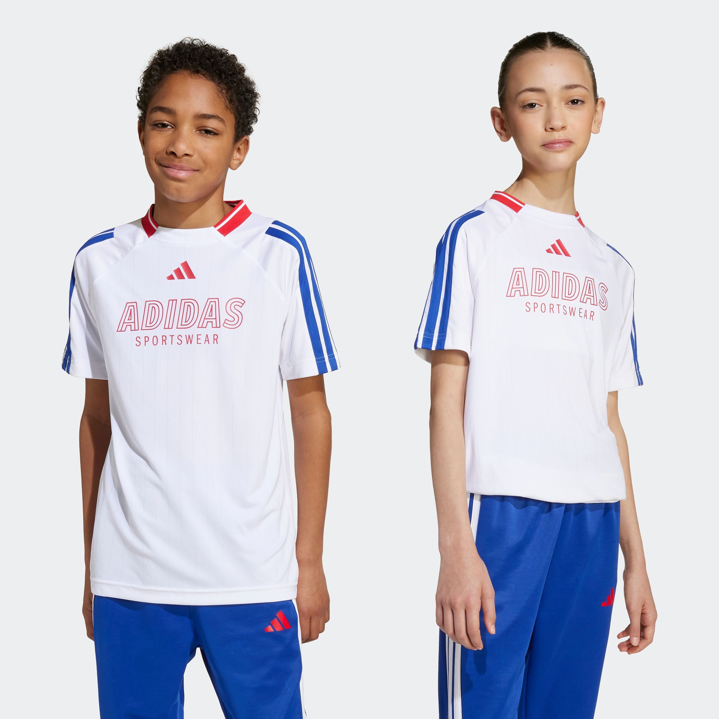 adidas Sportswear T-Shirt HOUSE OF TIRO KIDS sportlicher Stil, für Kinder und Teens, mit Rundhalsausschnitt