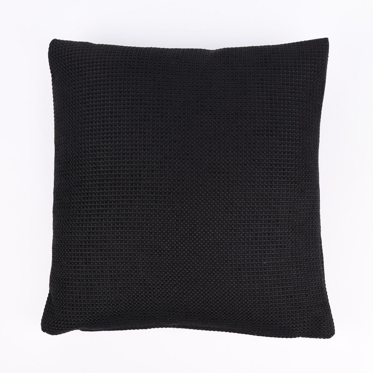 SCHÖNER LEBEN. Dekokissen Kissenhülle Dallas Strukturstoff uni schwarz 40x40cm