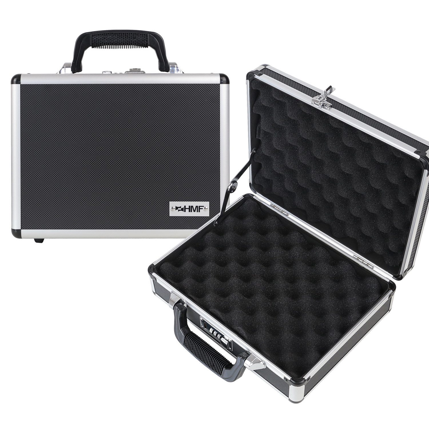 HMF Aufbewahrungsbox Transportkoffer mit Noppenschaumstoff im Deckel und Bo günstig online kaufen