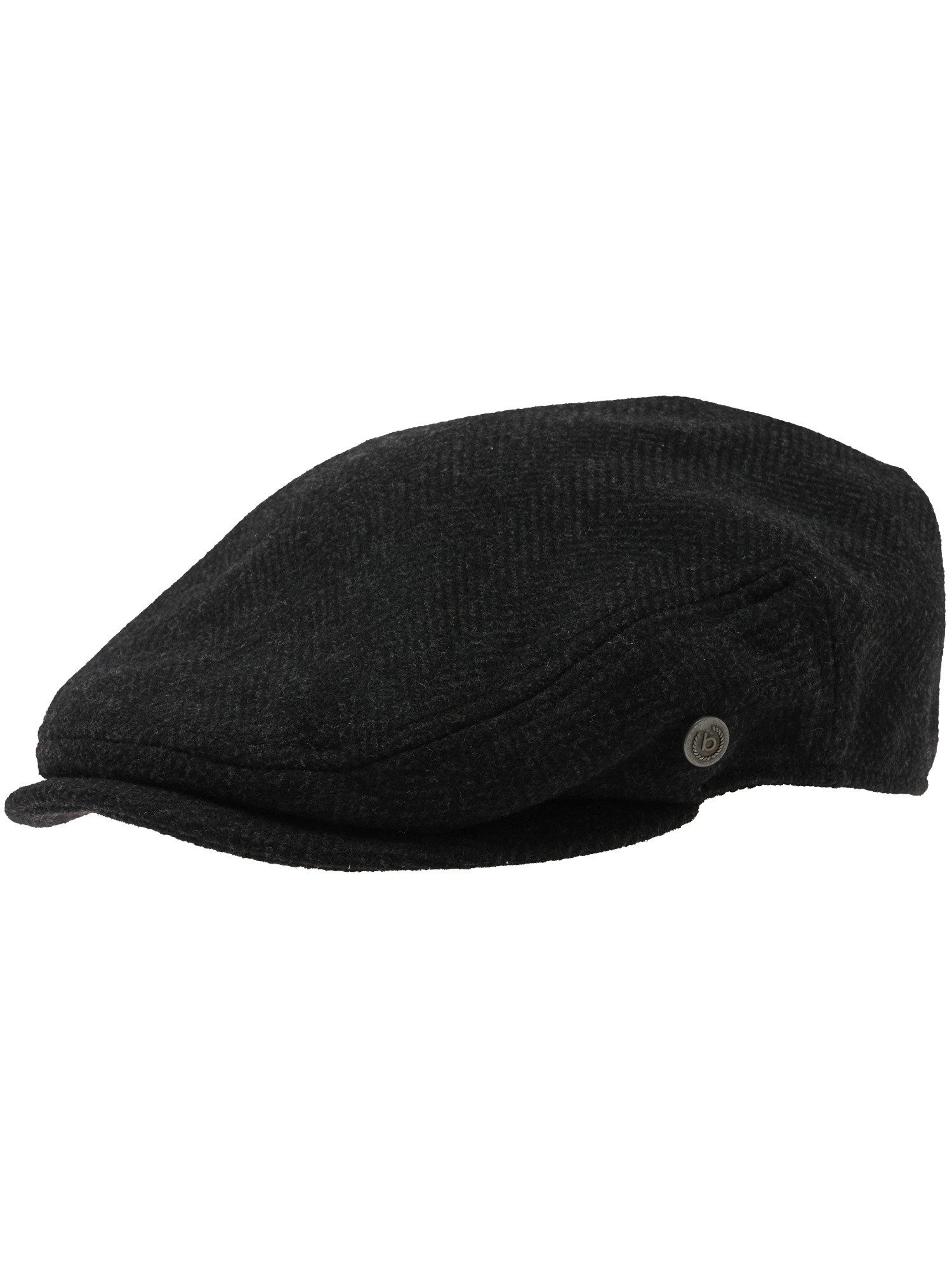 bugatti Flat Cap Melierte bugatti Flatcap mit Fischgrät-Design in Wollmischung