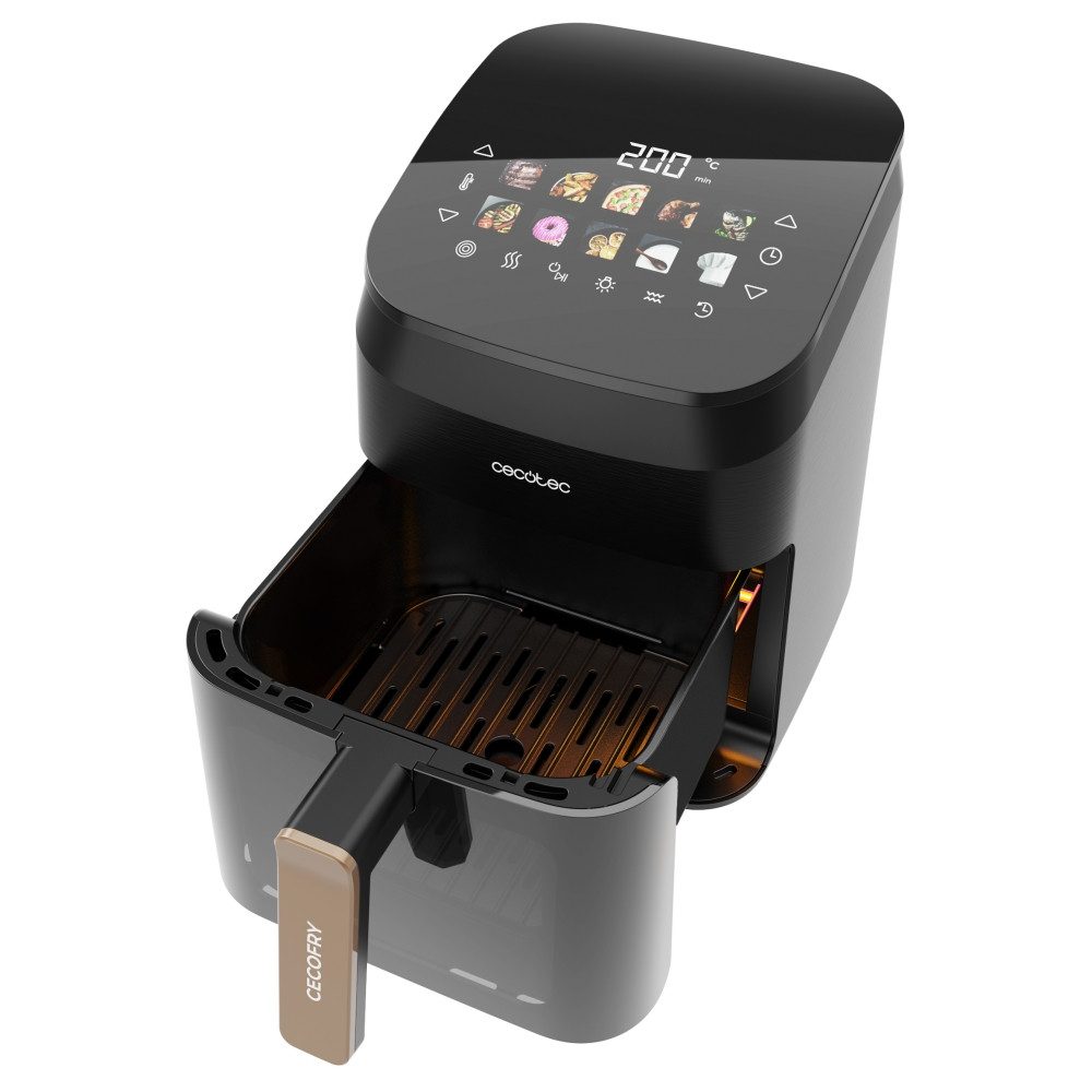 Cecotec Heißluftfritteuse A01_EU01_101134, 1900 W, Smoker-Funktion mit Holzchips