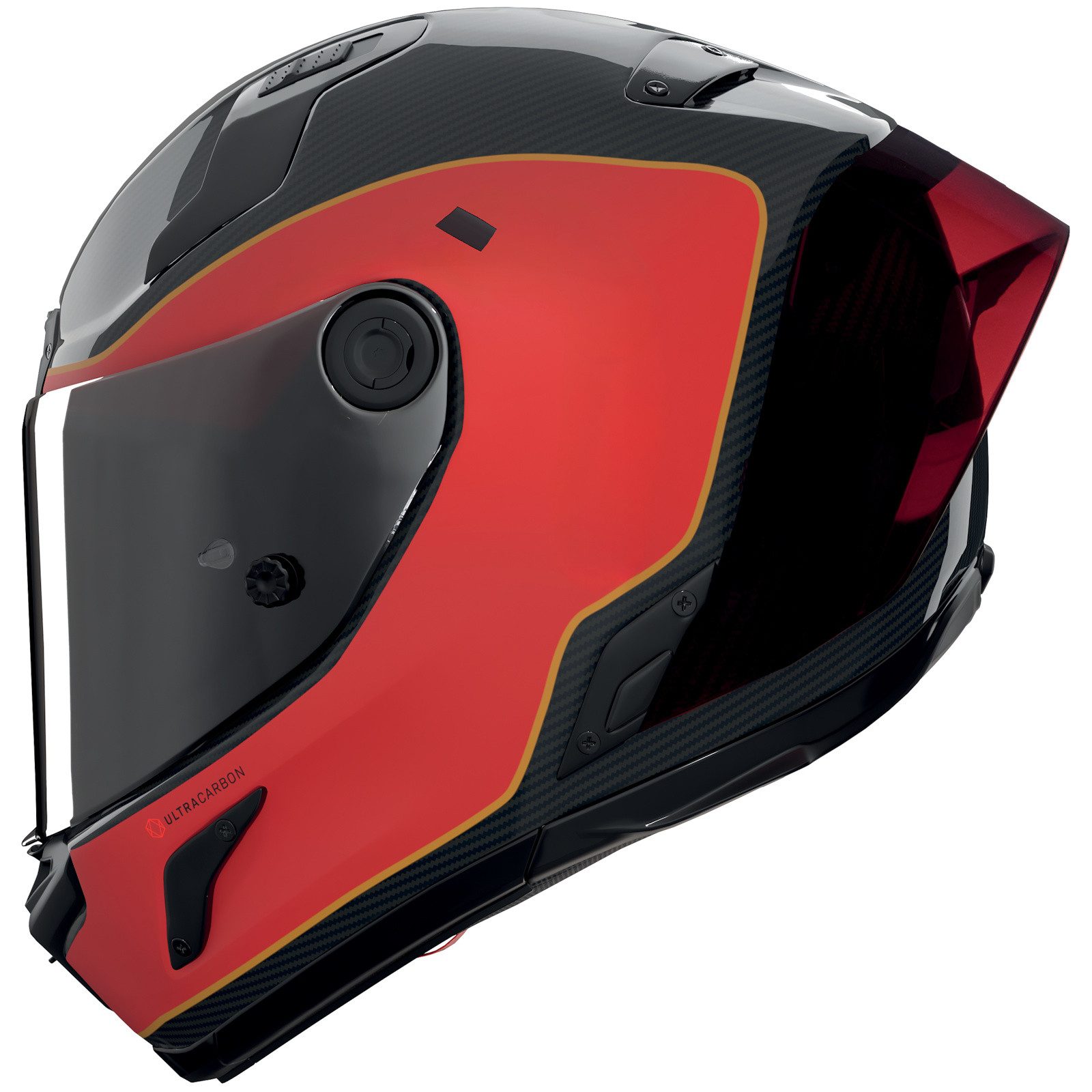 NOLAN Motorradhelm Nolan X-804 RS Ultra Carbon Asso Di Picche Integralhelm Rot / Gold M (1er Set), integralhelm motorrad
