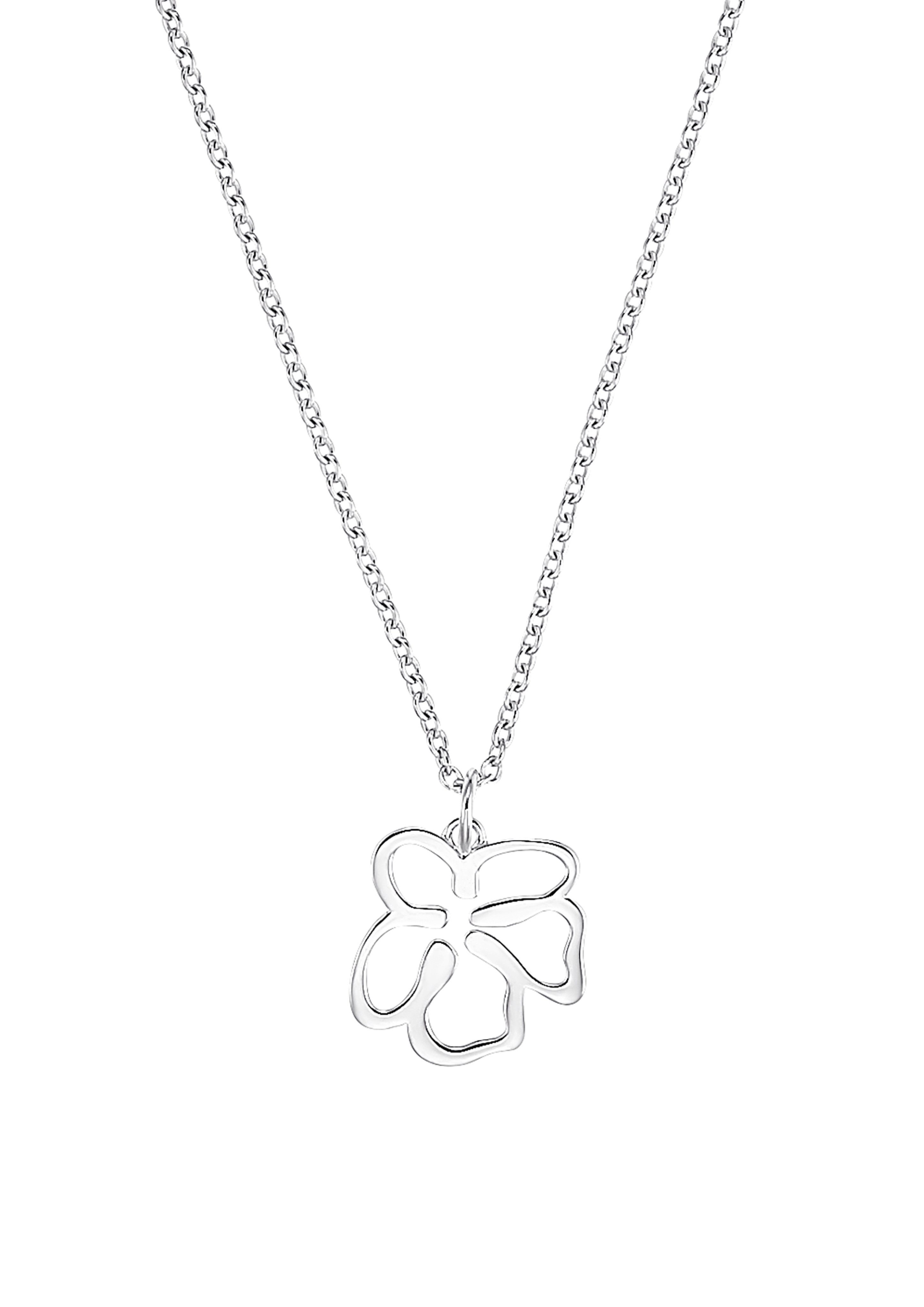 Kette mit Anhänger Silber-Halskette Blume