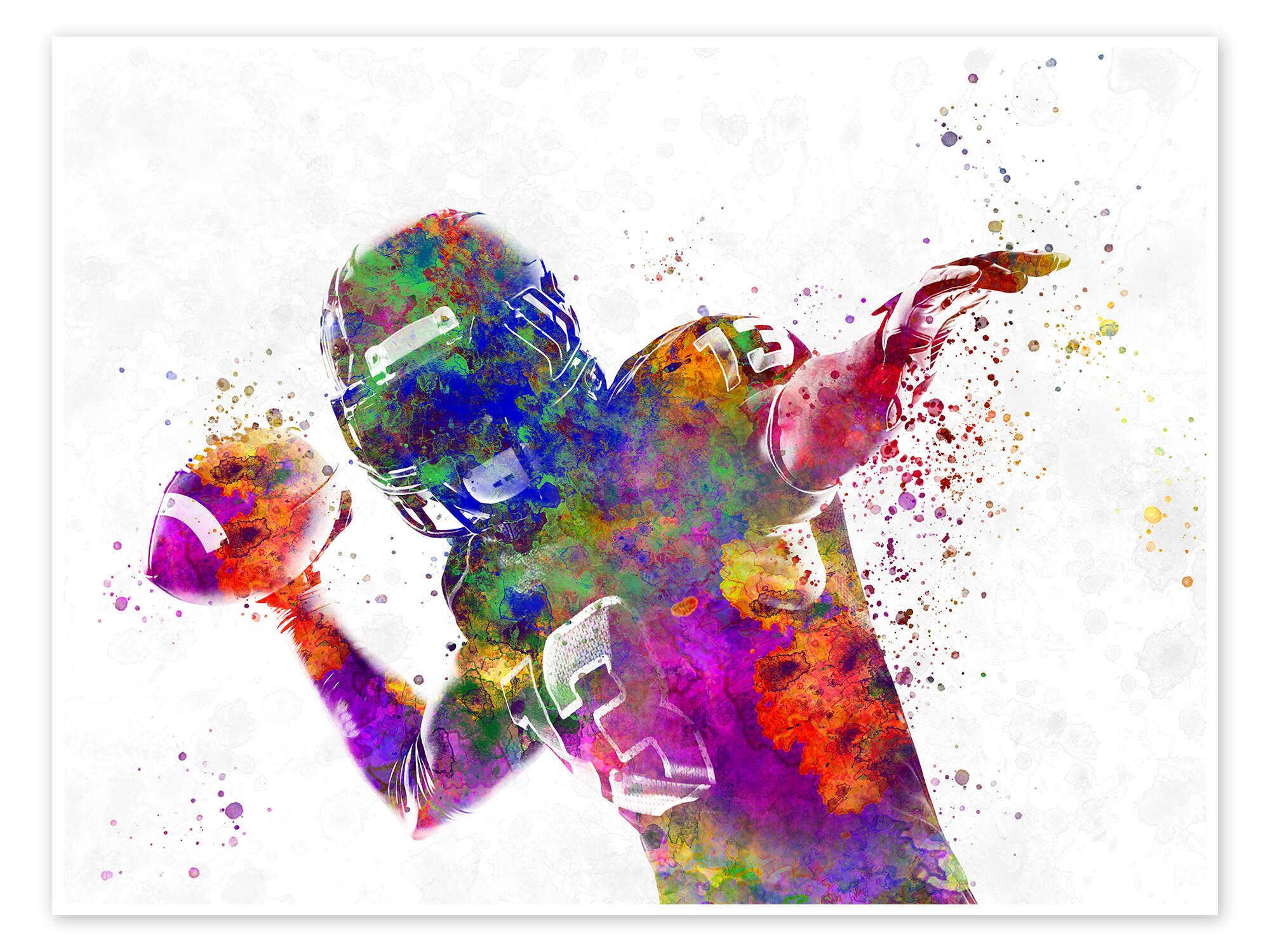 Posterlounge Wandbild American Football Spieler II, nobelart, erhältlich als Poster, Leinwandbild, Wandsticker oder Acrylglasbild
