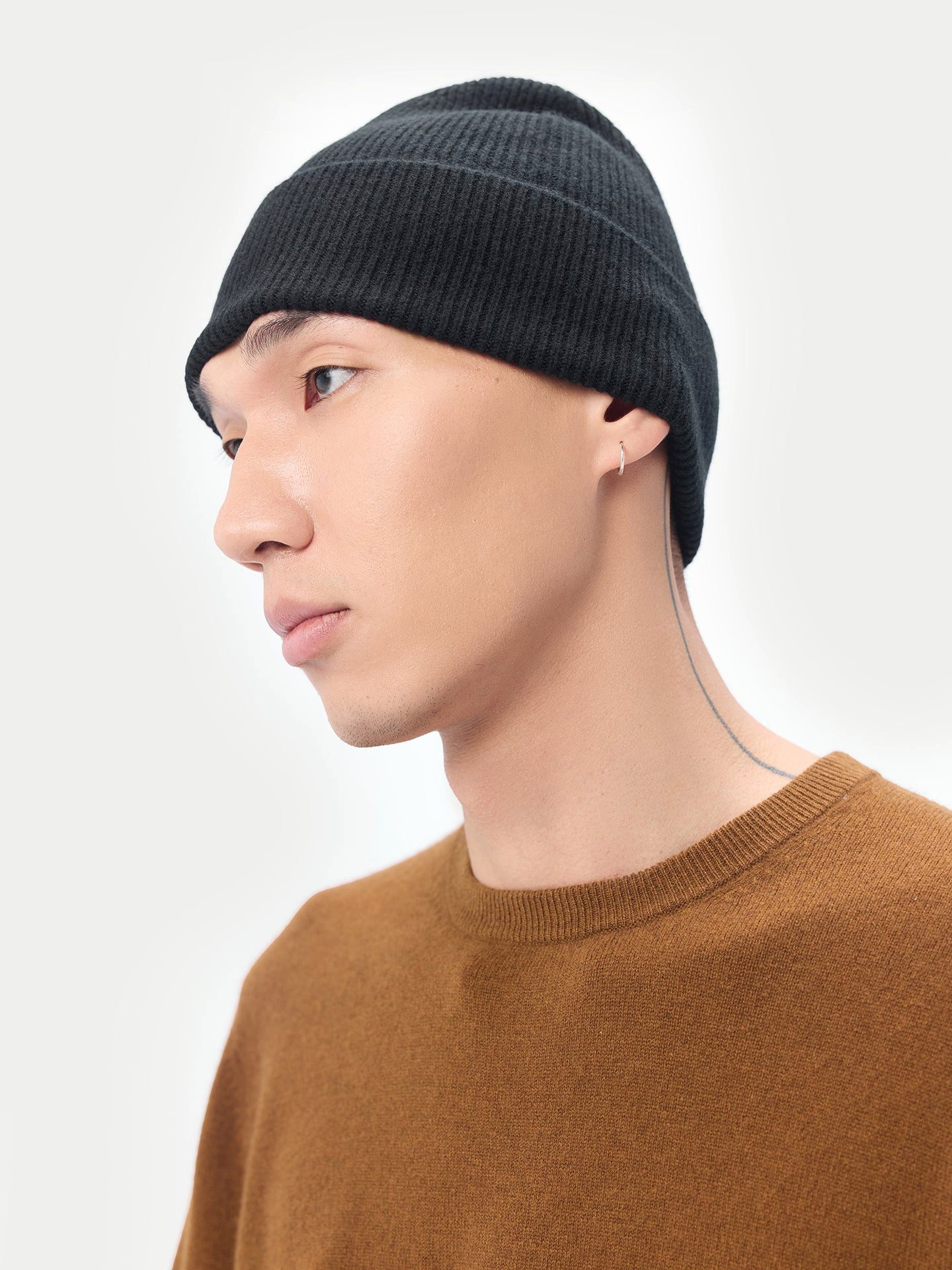 GOBI Cashmere Beanie Rippenstrick Kaschmir Mütze