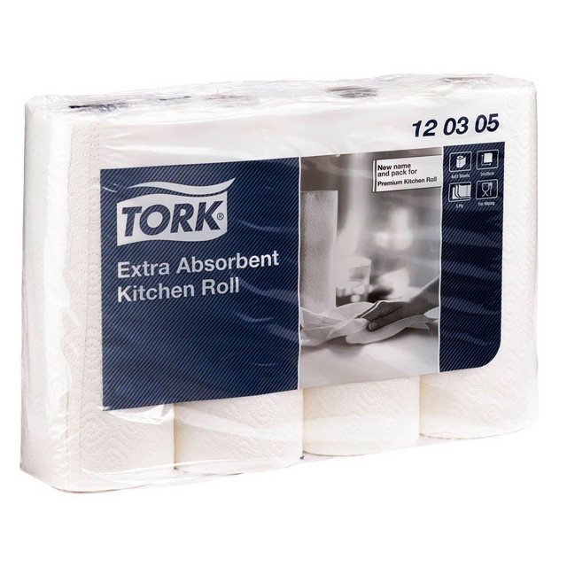 TORK Papierküchenrolle TORK® 120305 Küchenrollen Premium 3-lagig weiß – 4