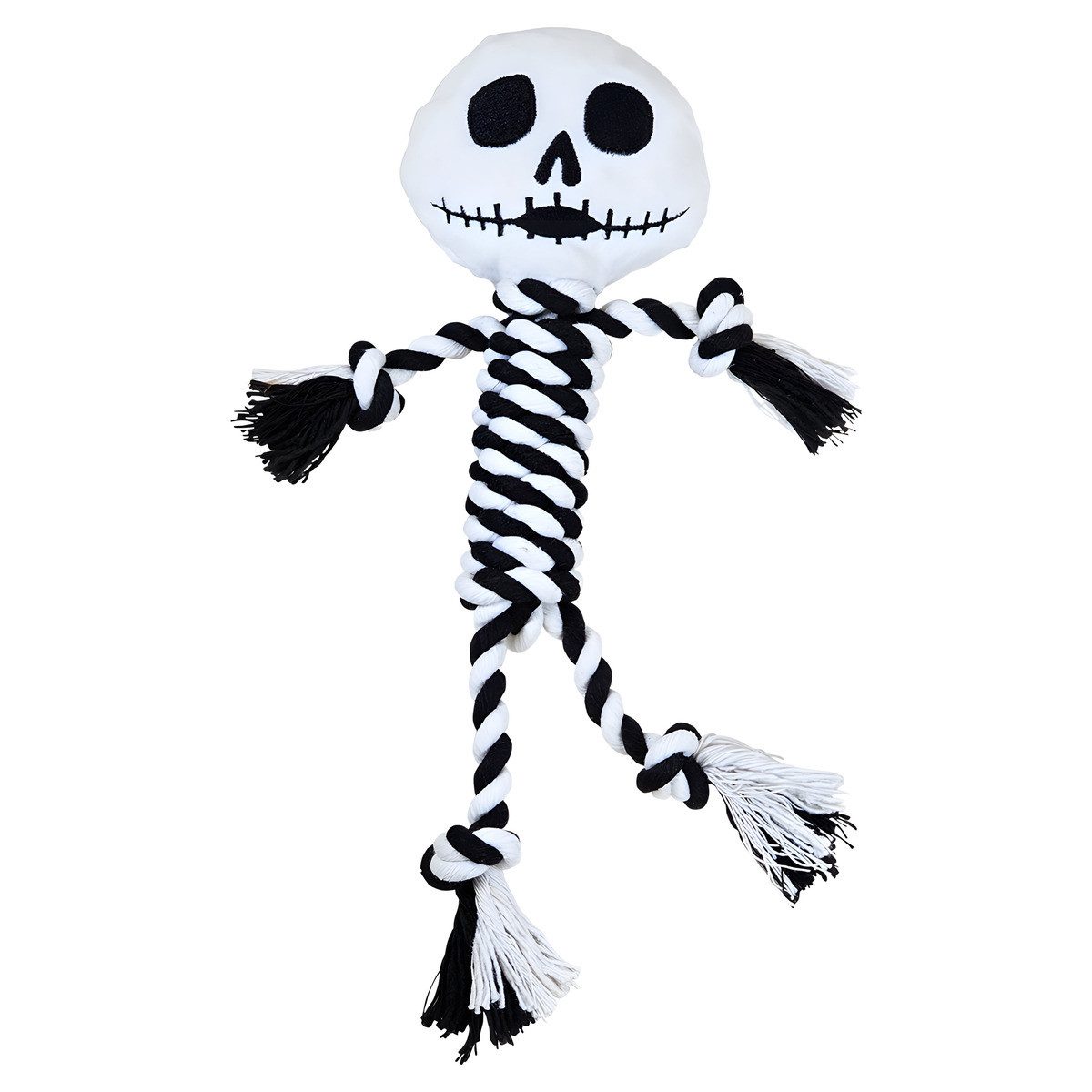 Nobby Tierkuscheltier Hundespielzeug Halloween Knotenseil Skelett