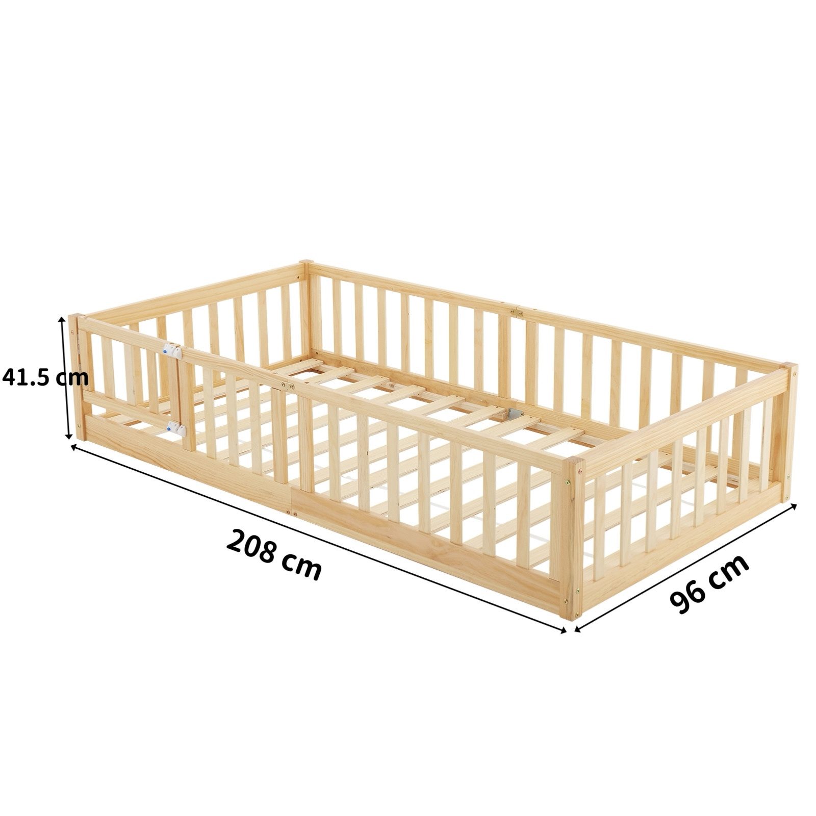 VINGLI Kinderbett mit Tür, Rausfallschutz Bett günstig online kaufen