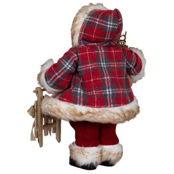 Christmas Paradise Weihnachtsmann Oscar, 4 Größen (30-80cm) (Deko Figur, 1 St), rot-kariert