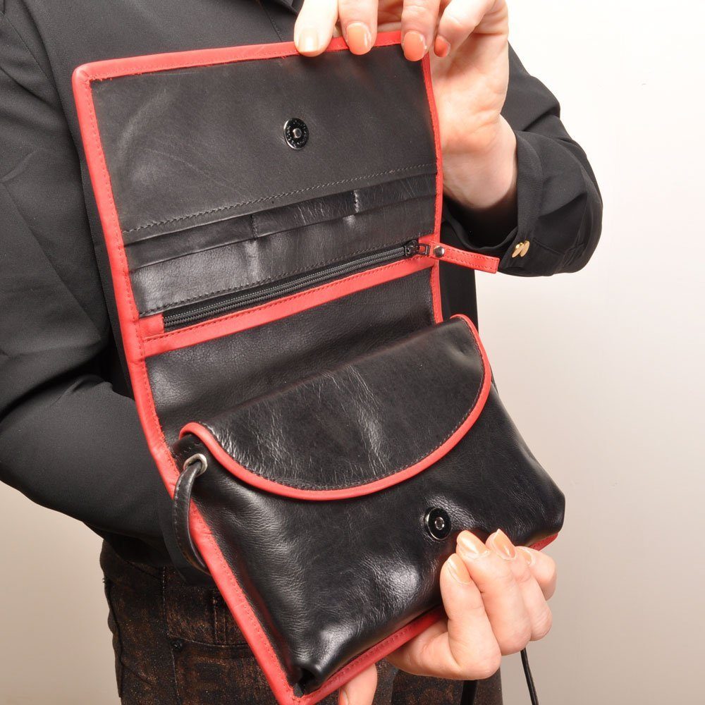 berba Umhängetasche berba Soft 905 - Umhängetasche in schwarz-rot