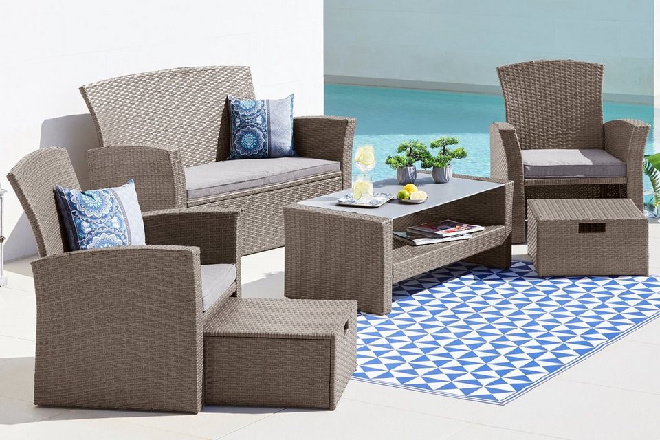 KONIFERA Loungeset »Salerno«, 9-tlg., 2er-Sofa, 2 Sessel ... KONIFERA Loungeset »Salerno«, 9-tlg., 2er-Sofa, 2 Sessel ...