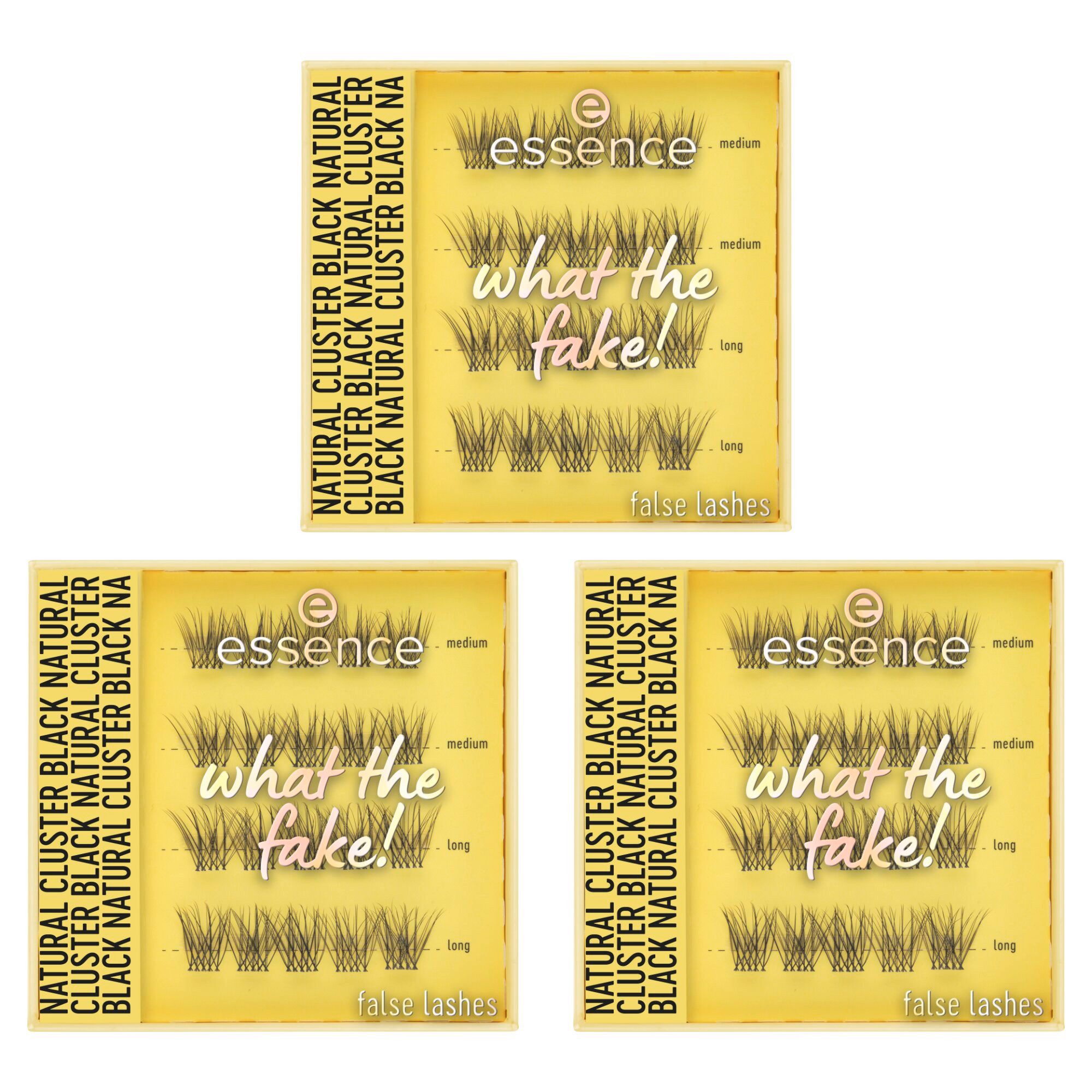 Essence Einzelwimpern what the fake! false lashes, Set, 3 tlg.