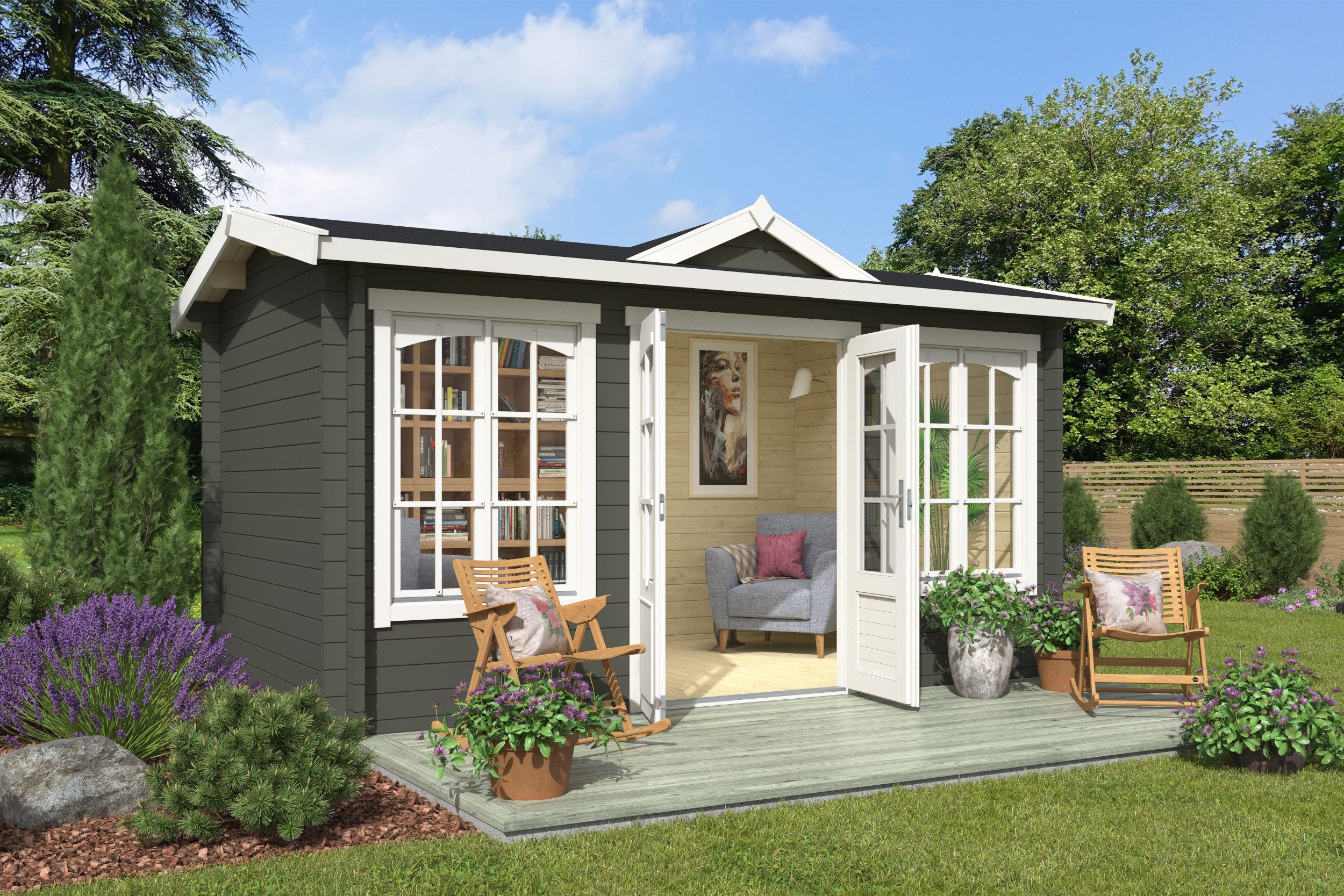 Nordic Holz Gartenhaus KENSINGTON, BxT: 440x292,1 cm