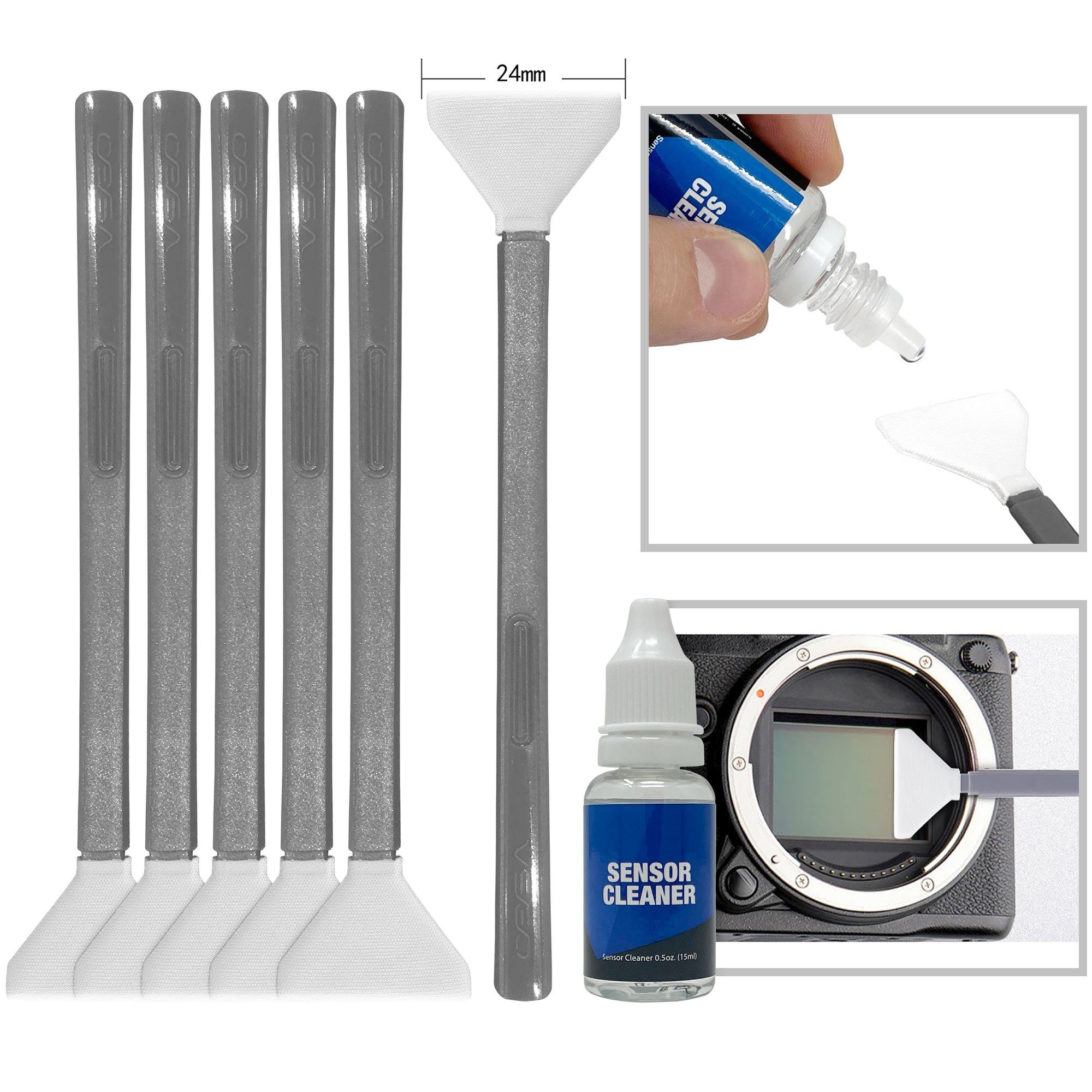 für VSGO Reinigungs-Set mit VSGO Sensor Full Kameras Frame Set Reinigungskit - 20-Teiliges