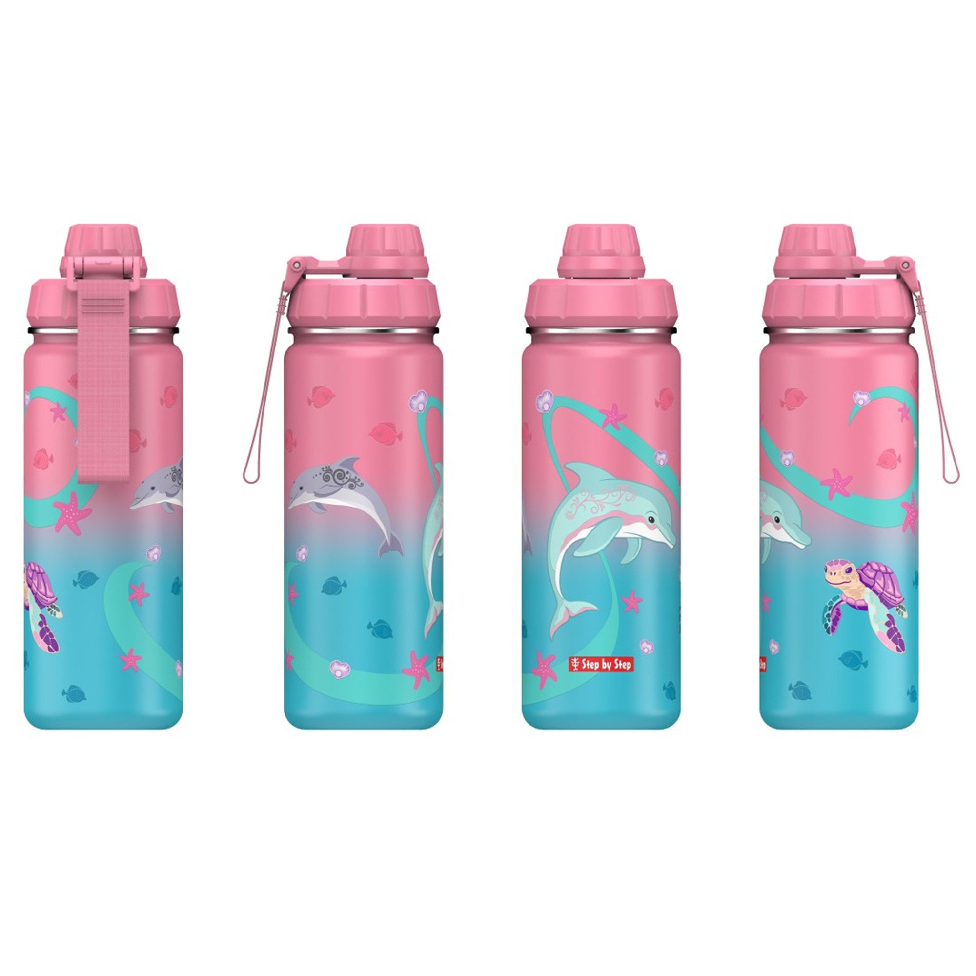 Step by Step Trinkflasche Isolierte Edelstahl-Trinkflasche