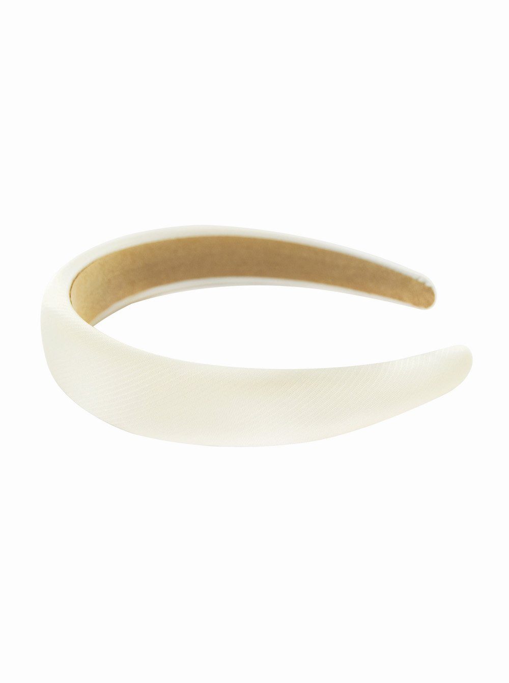 axy Haarreif Breiter Haarreif mit Stoff gepolstertes Metallicfarbe, Vintage Damen Haareifen in Metallic-Optik Haarband