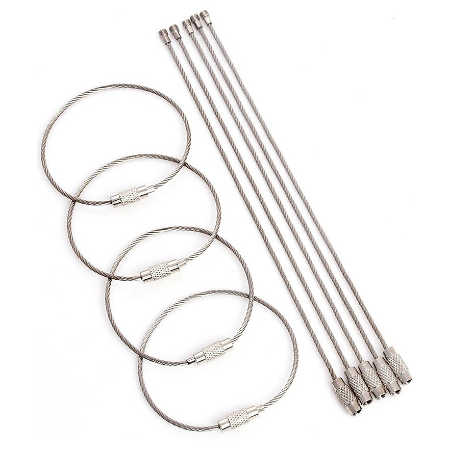 BAYLI Schlüsselanhänger Set 10 Stück Schlüsselringe aus Drahtseil [15,5cm L günstig online kaufen