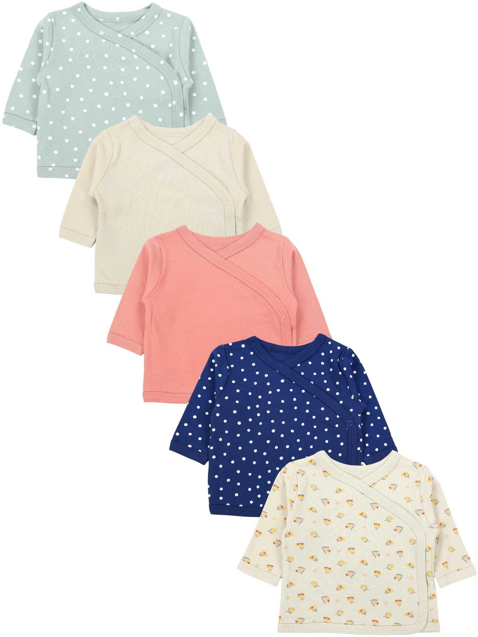 TupTam Wickelshirt TupTam Baby Mädchen Langarm Wickelshirt Baumwolle 5er Set