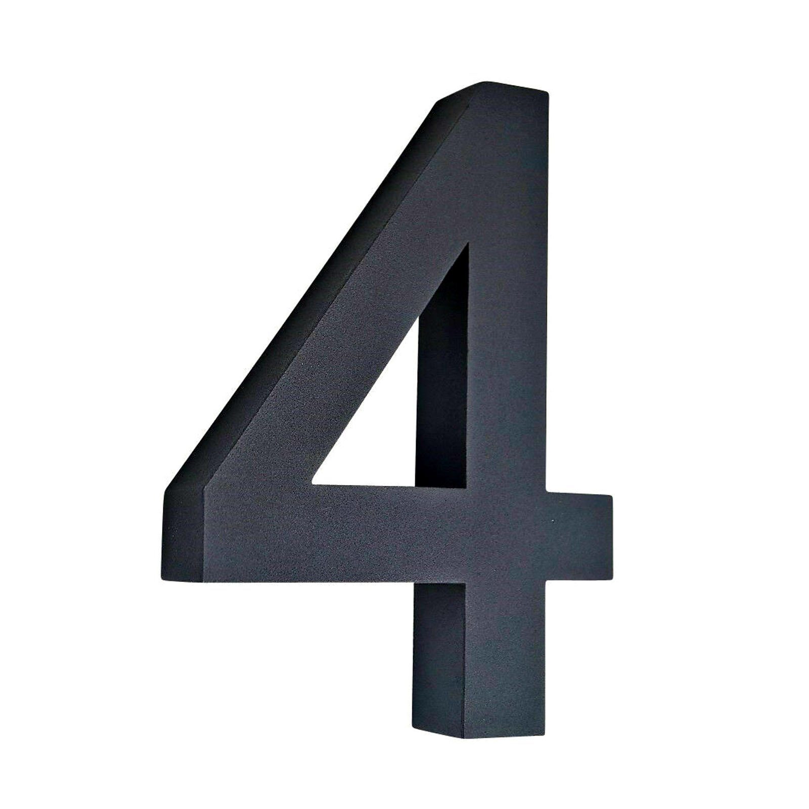 VOSSBACH Hausnummer Edelstahl Hausnummernschild Türnummer Schwarz, 3D Effek günstig online kaufen