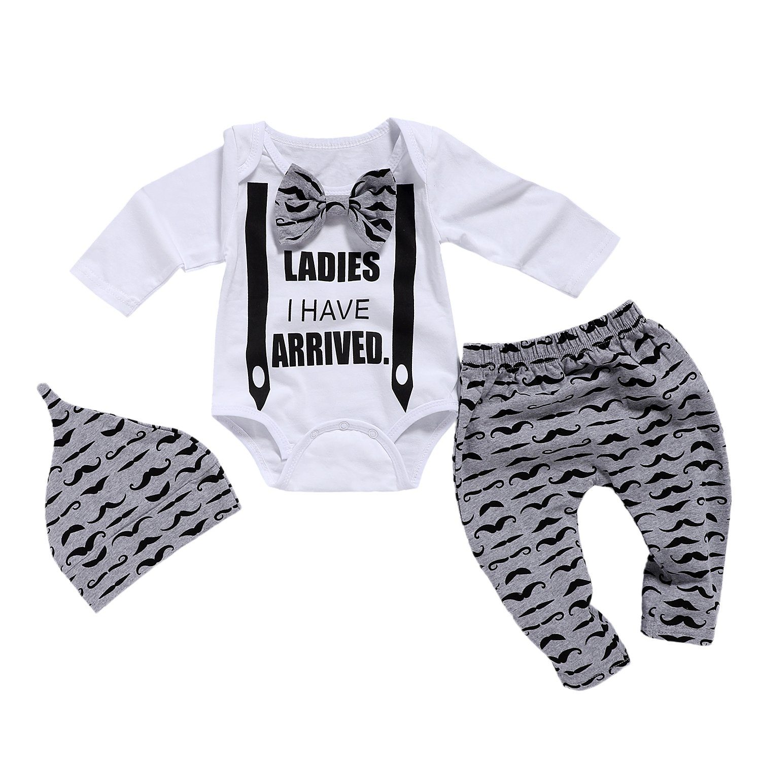 LAPA Shirt & Leggings LAPA Dreiteiliger Kinderanzug, Langarmshirt+Hose+Hut | Shirt-Sets