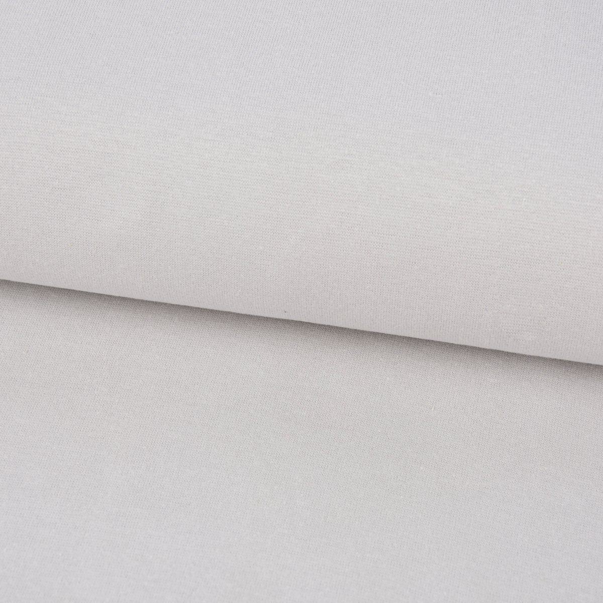 SCHÖNER LEBEN. Stoff Bündchenstoff Meterware Schlauchware fein Hellgrau 35cm