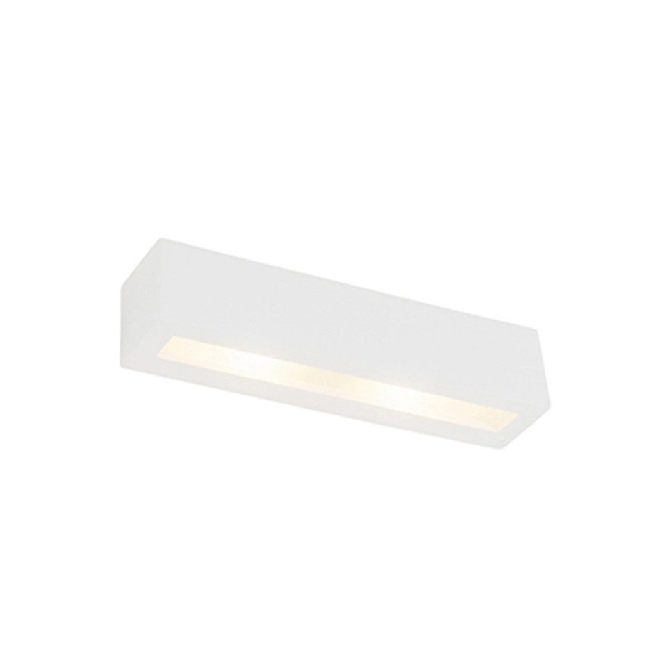 Qazqa Wandleuchte Tjada_novo, ohne Leuchtmittel, Warmweiß, QAZQA Wand­leuchte, g9, Weiß, Gips, Modern
