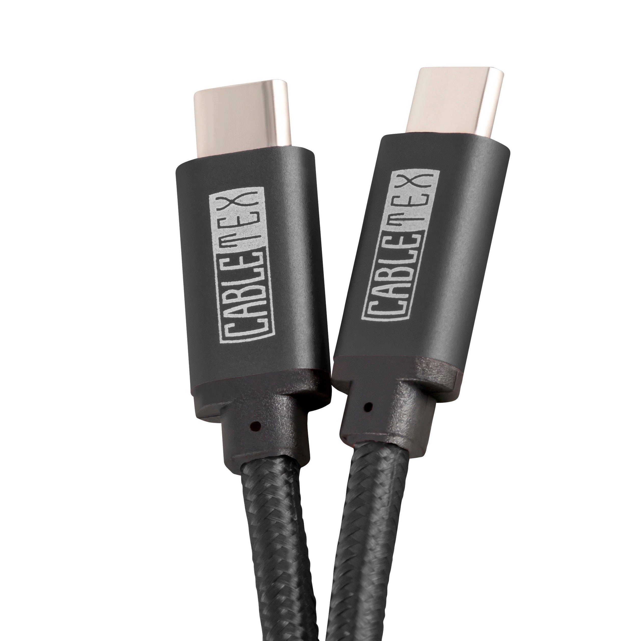 CABLETEX USB C Kabel für Computer, Tablets und Smartphones, MacBook Pro USB-Kabel, USB-C, USB-C (100 cm), Robuster Nylonmantel, 5 Gbit/s, USB 3.2 Gen1