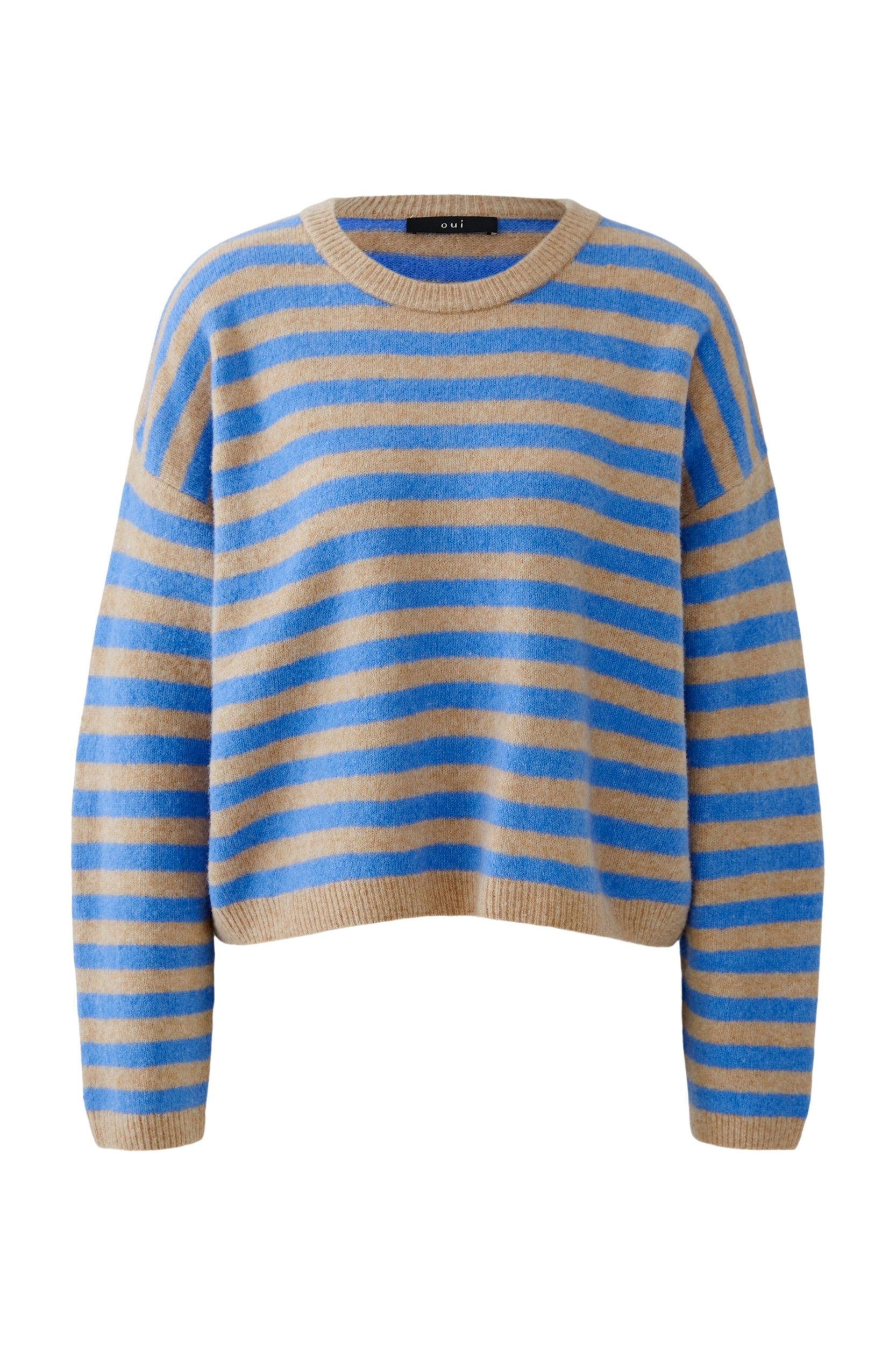 Oui Strandpullover Pullover camel blue günstig online kaufen